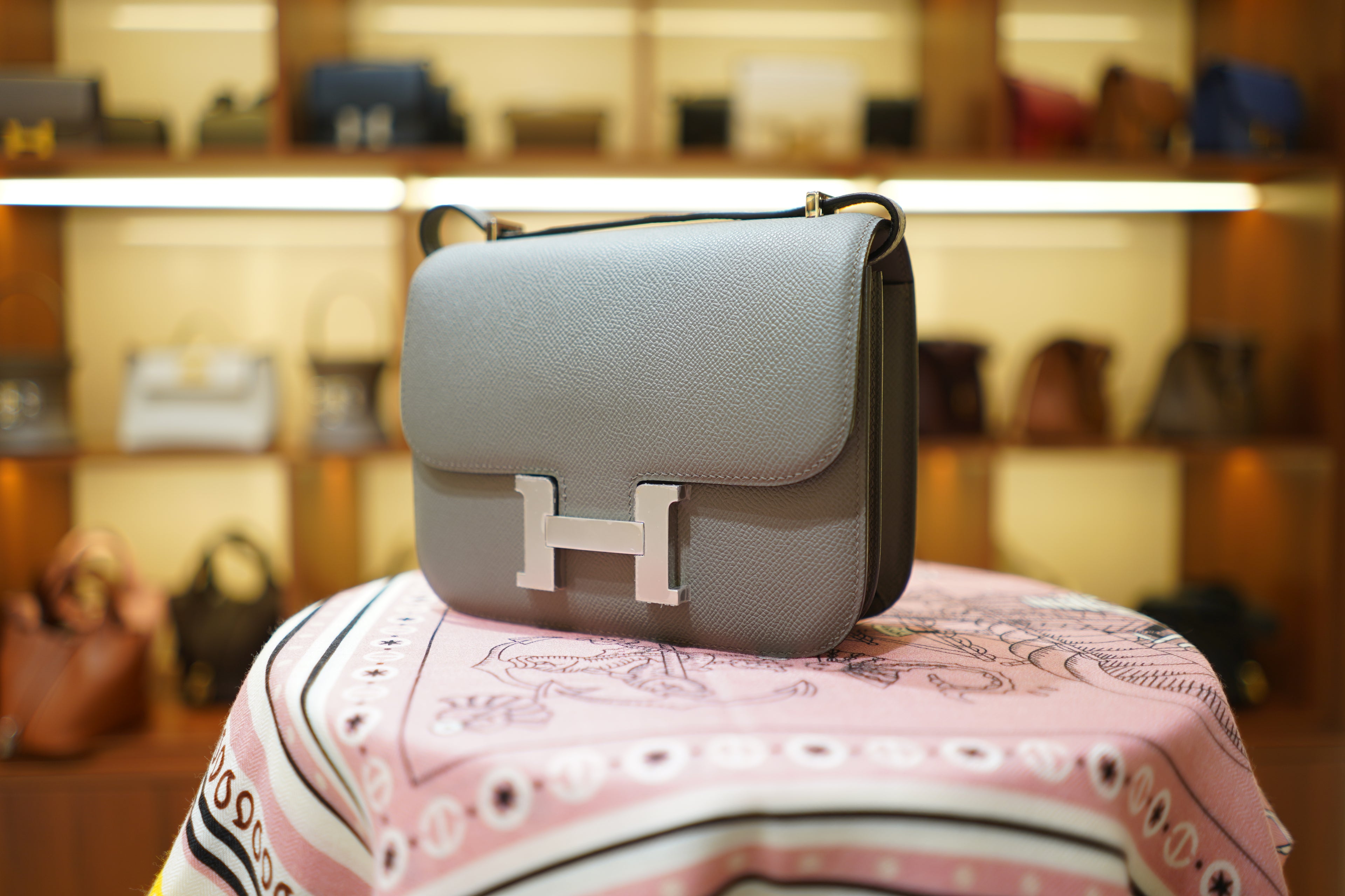Hermes | Constance – Epsom – Grey – Silver Hardware