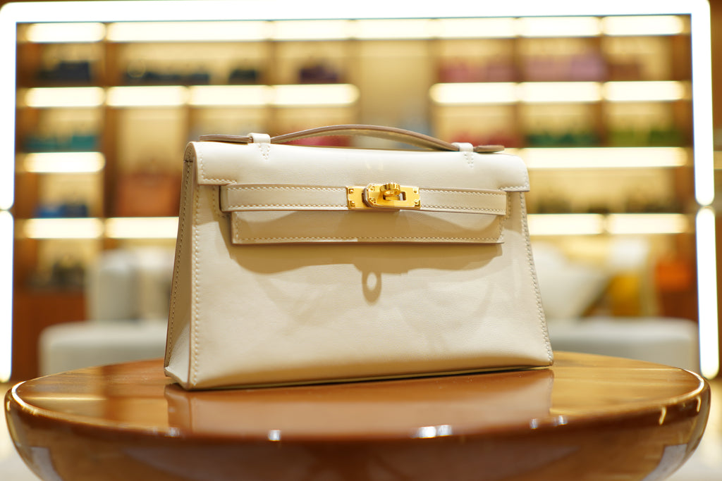 Hermes | Kelly Pochette – Epsom – Cream – Gold Hardware