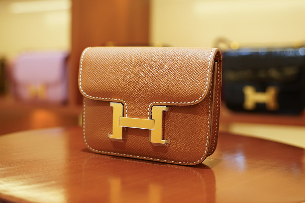 Hermes | Constance Slim Wallet – Epsom – Brown – Gold Hardware