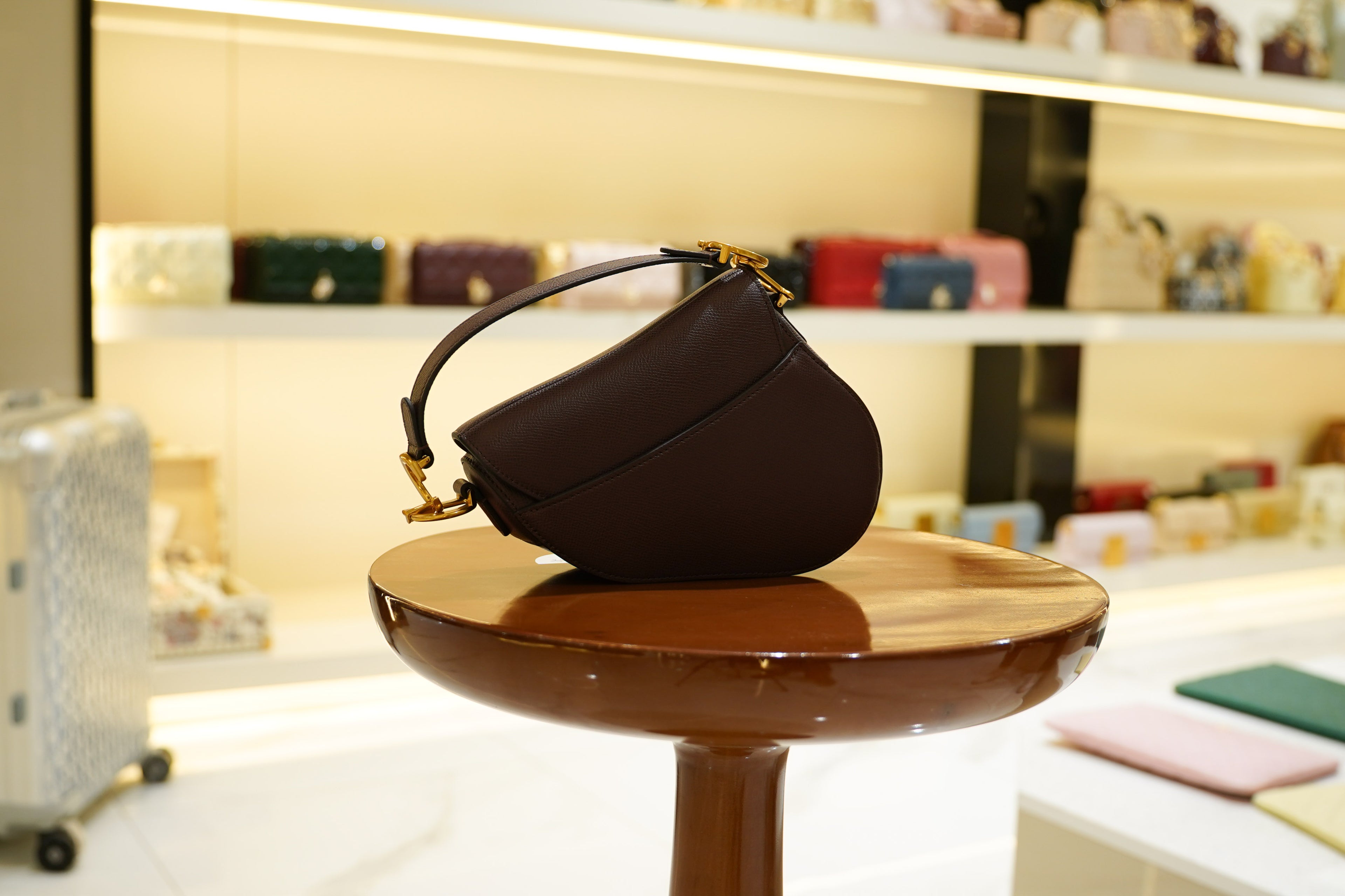 Dior | Saddle Bag (Small) – Leather – Dark Brown – Gold Hardware