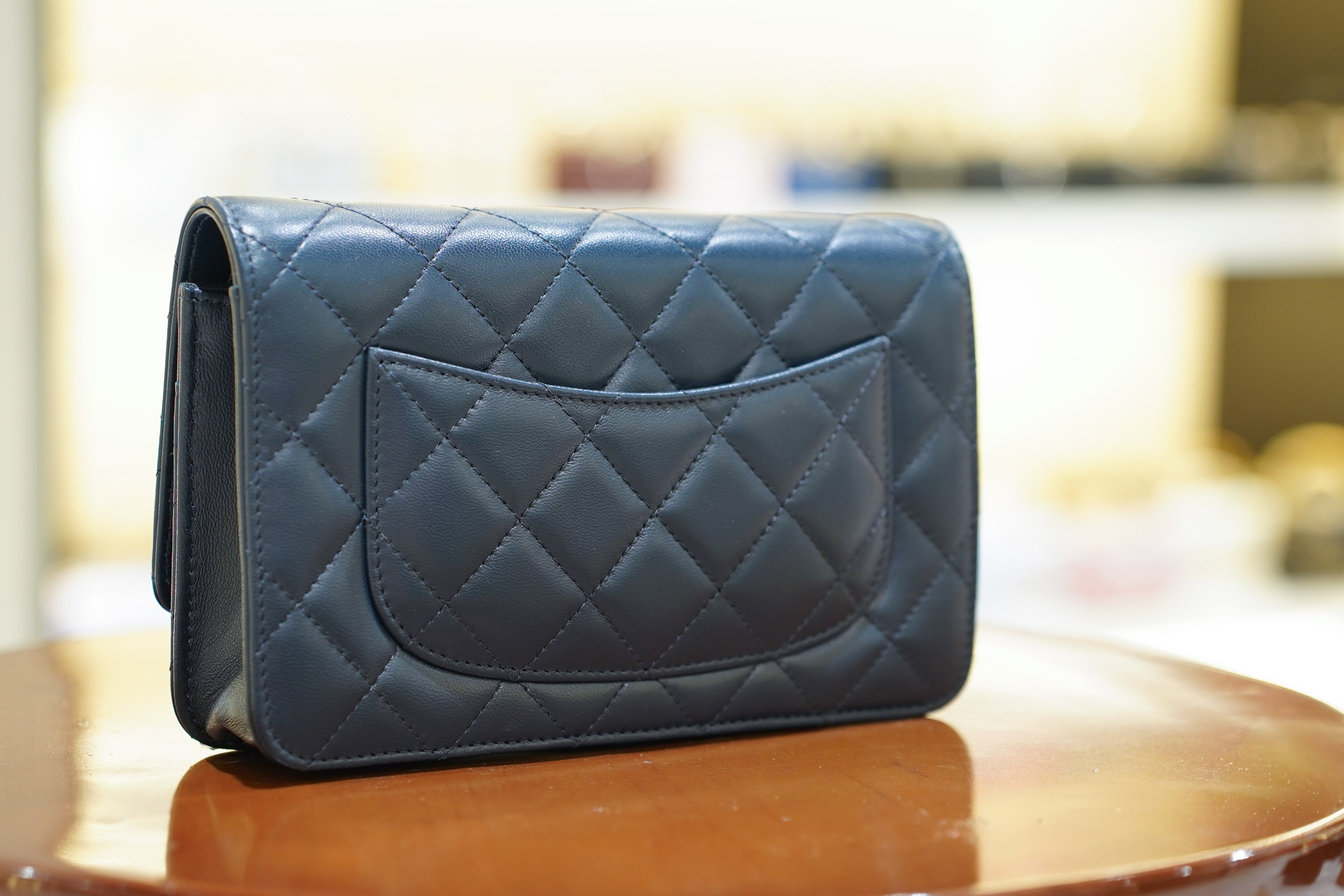 Chanel | Wallet on Chain – Lambskin – Navy – Silver Hardware
