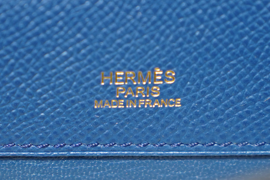 Hermes | Kelly Cut – Epsom – Blue – Gold Hardware