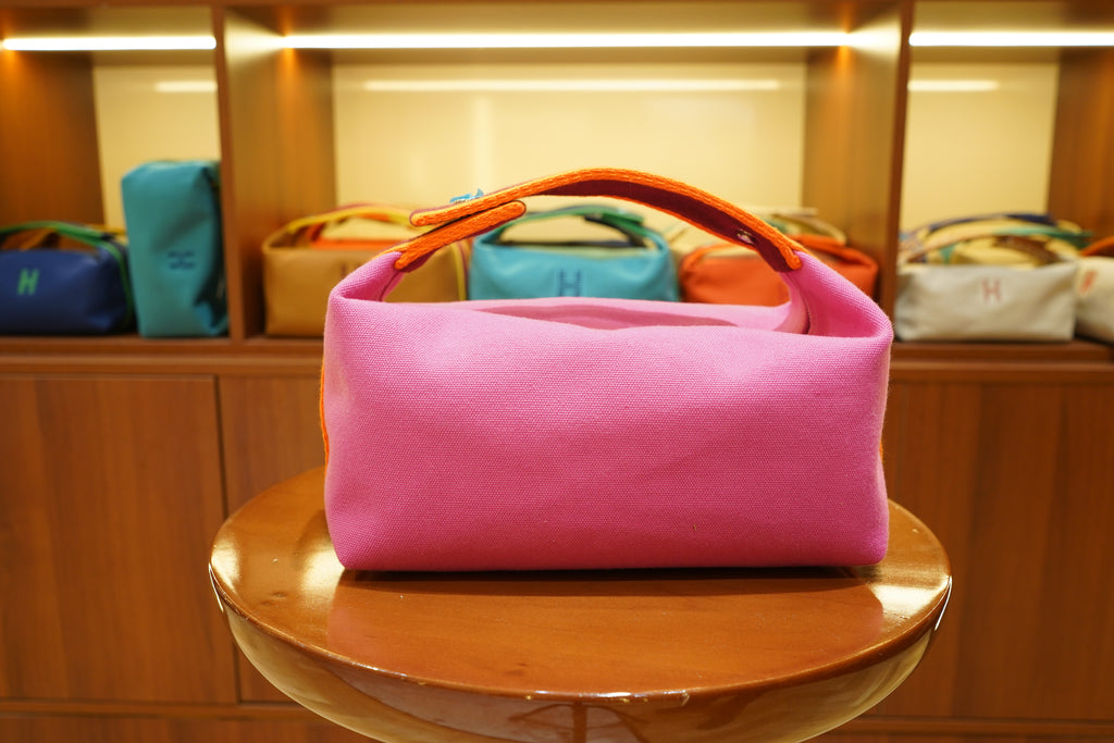 Hermes | Bride a Brac Large – Canvas – Pink – Orange Hardware