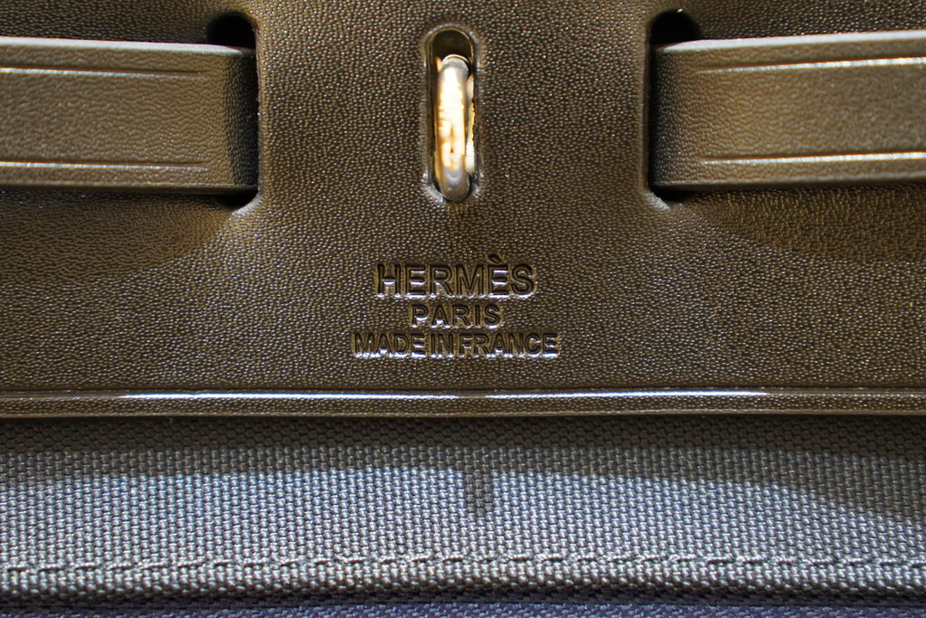 Hermes | Herbag Large – Canvas – Navy – Silver Hardware