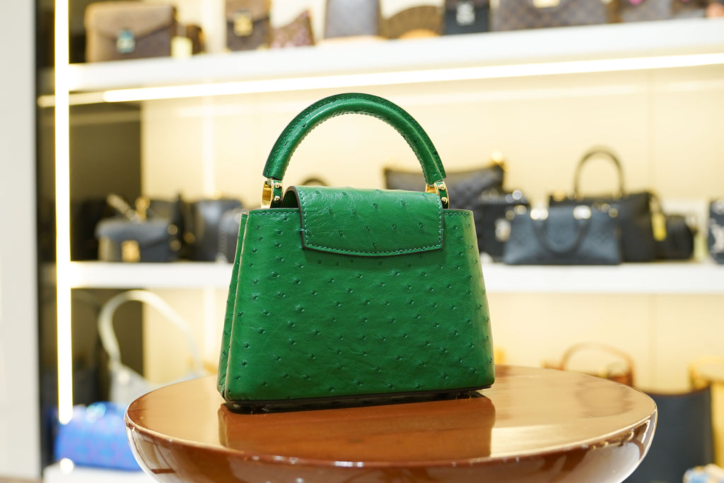 Louis Vuitton | Capucines Medium – Ostrich Leather – Green – Gold Hardware