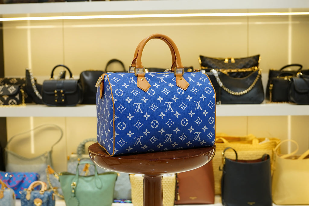 Louis Vuitton | Speedy – Canvas – Blue – Gold Hardware