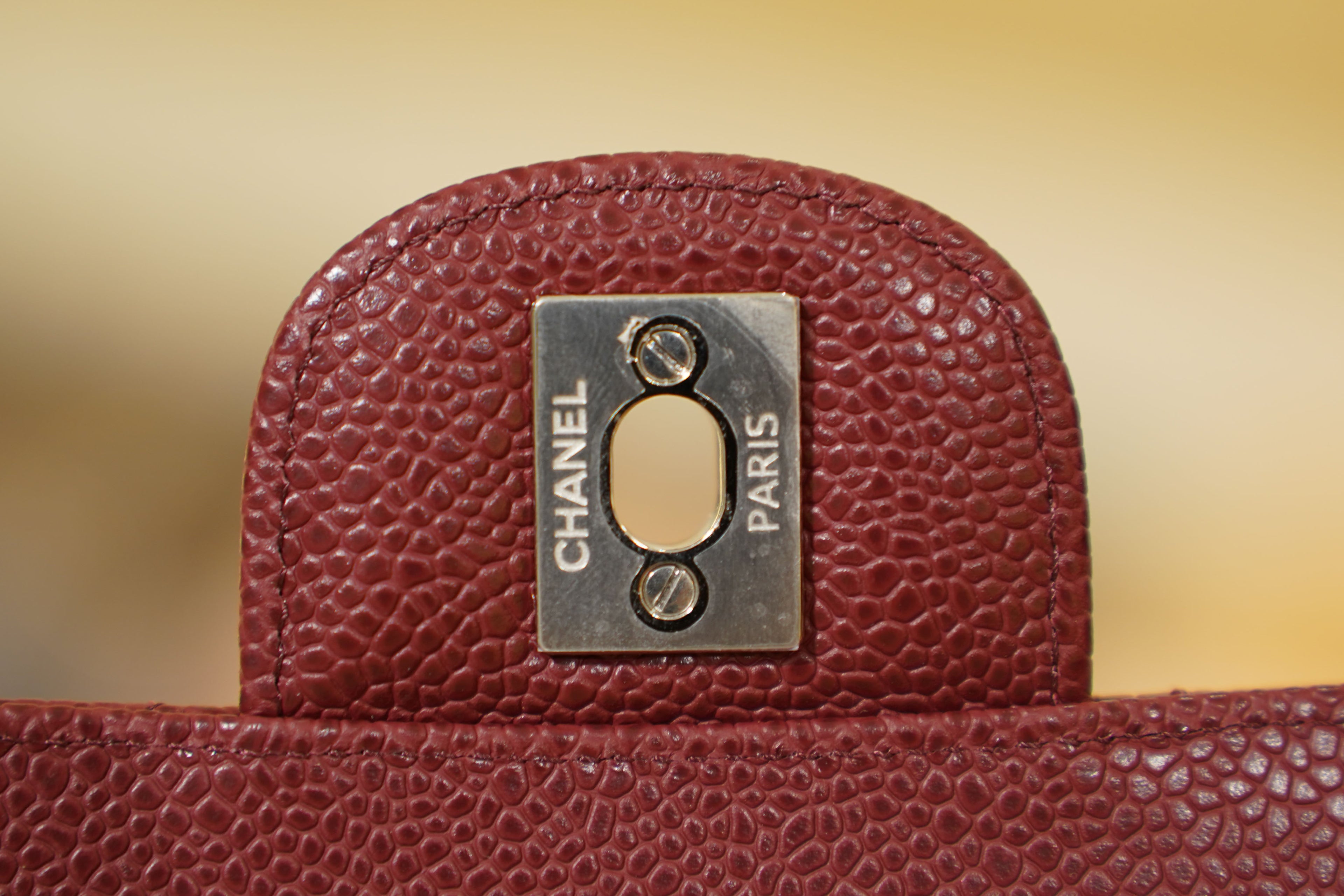 Chanel | Square Mini Flap Bag – Leather – Burgundy – Silver Hardware