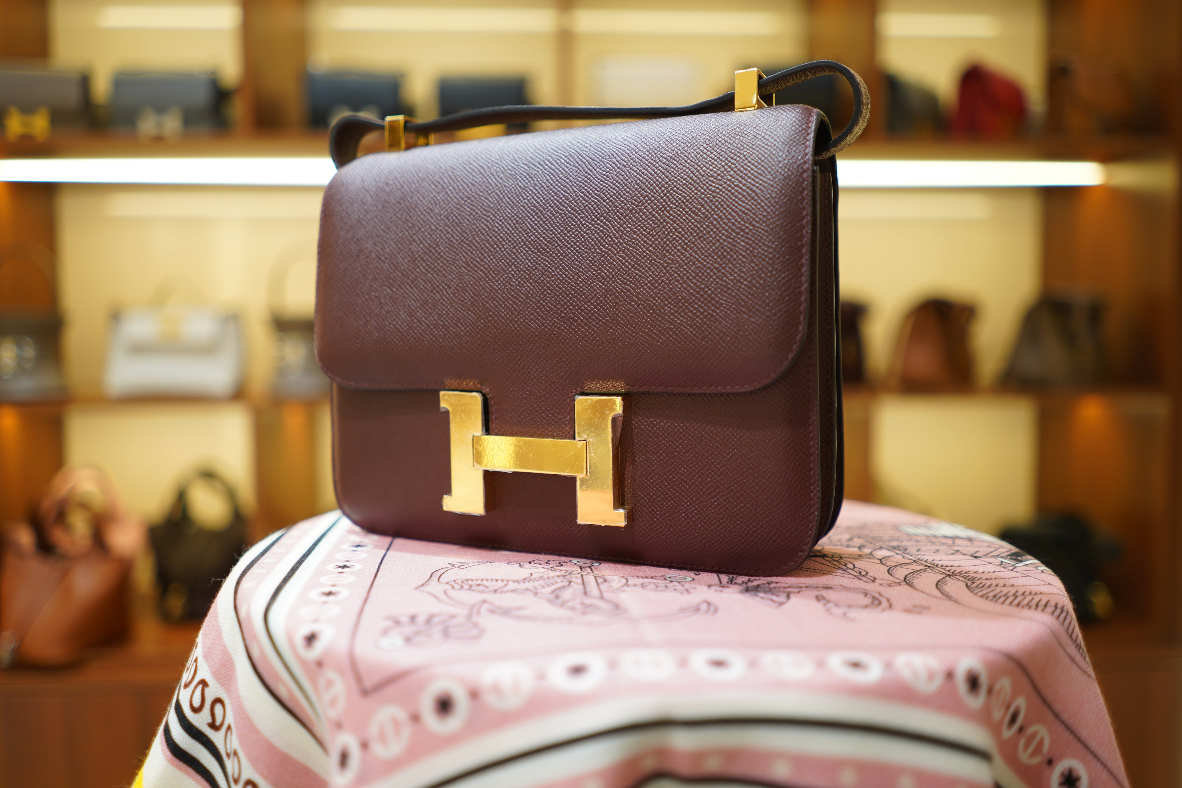 Hermes | Constance – Epsom – Burgundy – Gold Hardware