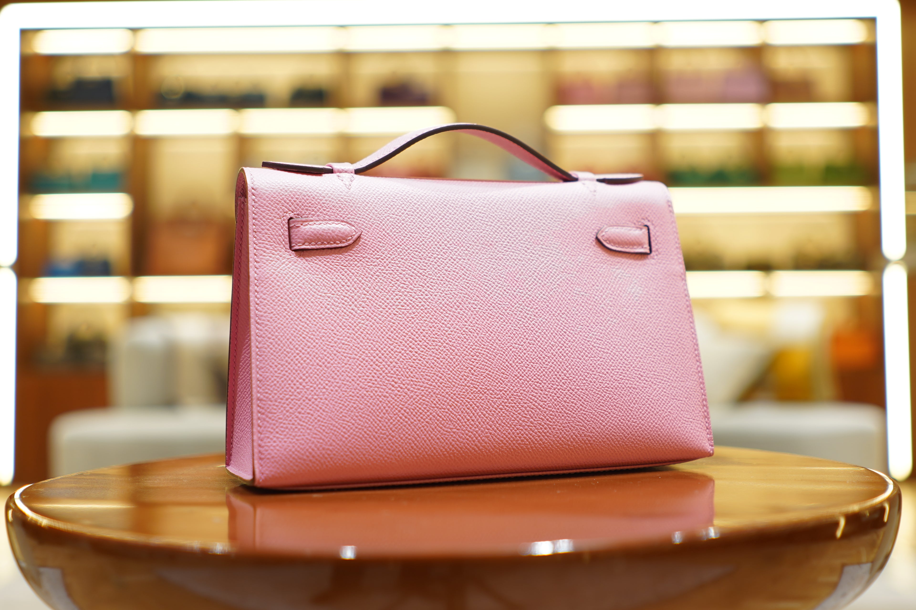 Hermes | Kelly Pochette – Epsom – Pink – Gold Hardware