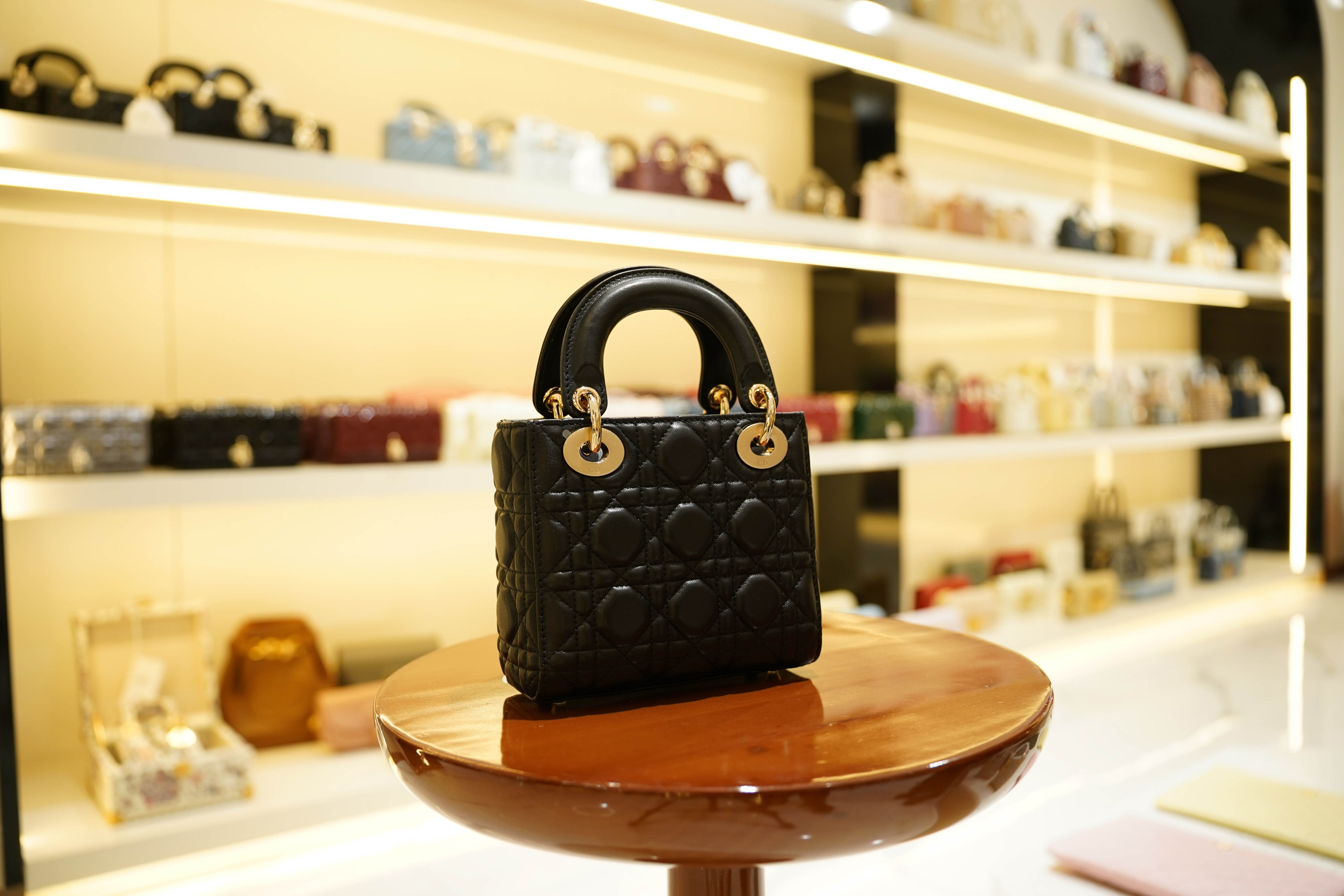 Dior | Lady Dior (Small) – Lambskin – Black – Gold Hardware