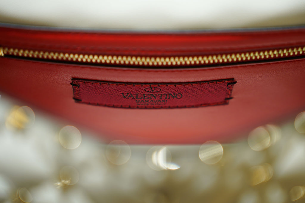 Valentino | Rockstud Spike – Leather – Ivory – Gold Hardware