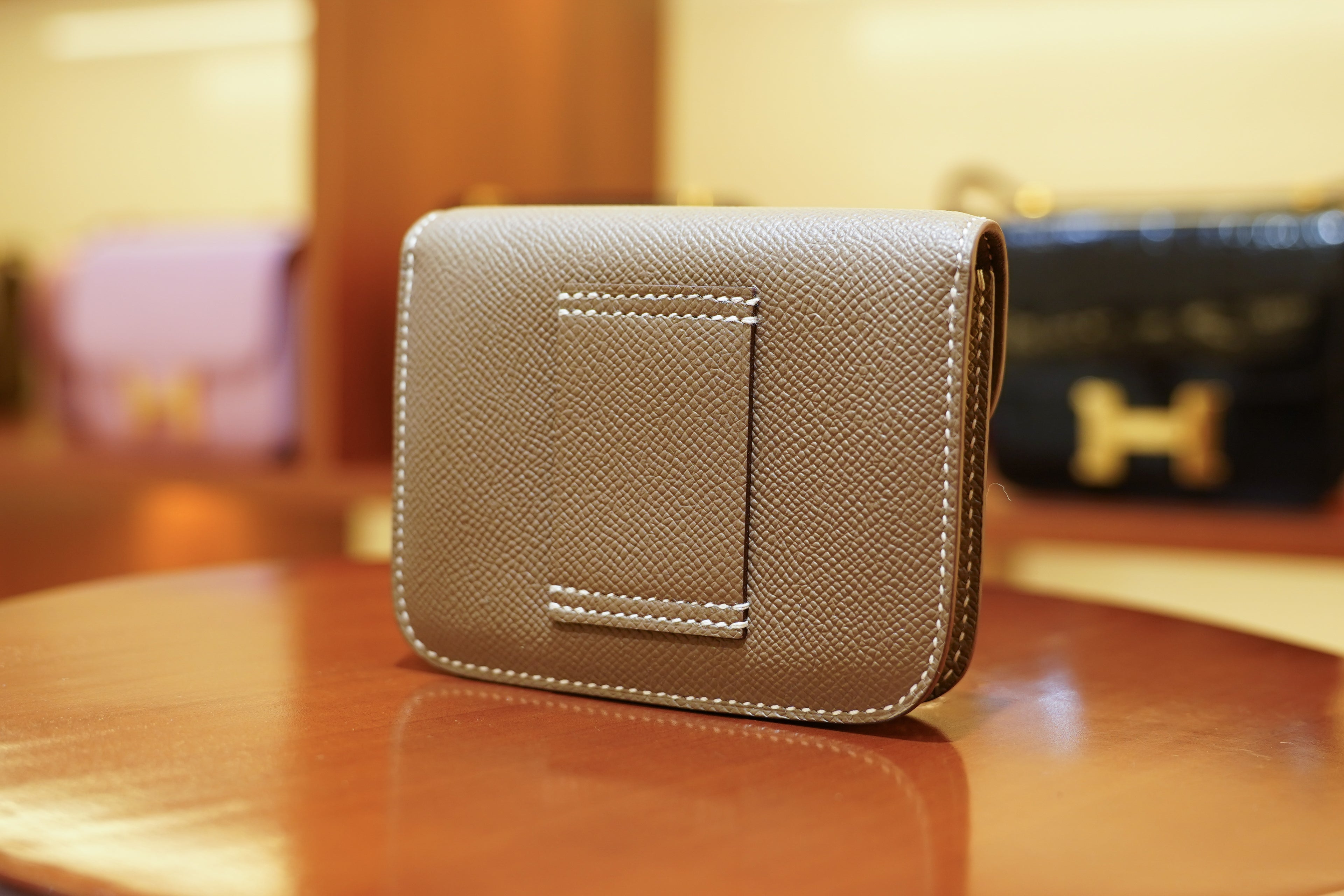 Hermes | Constance Slim Wallet – Epsom – Brown – Silver Hardware