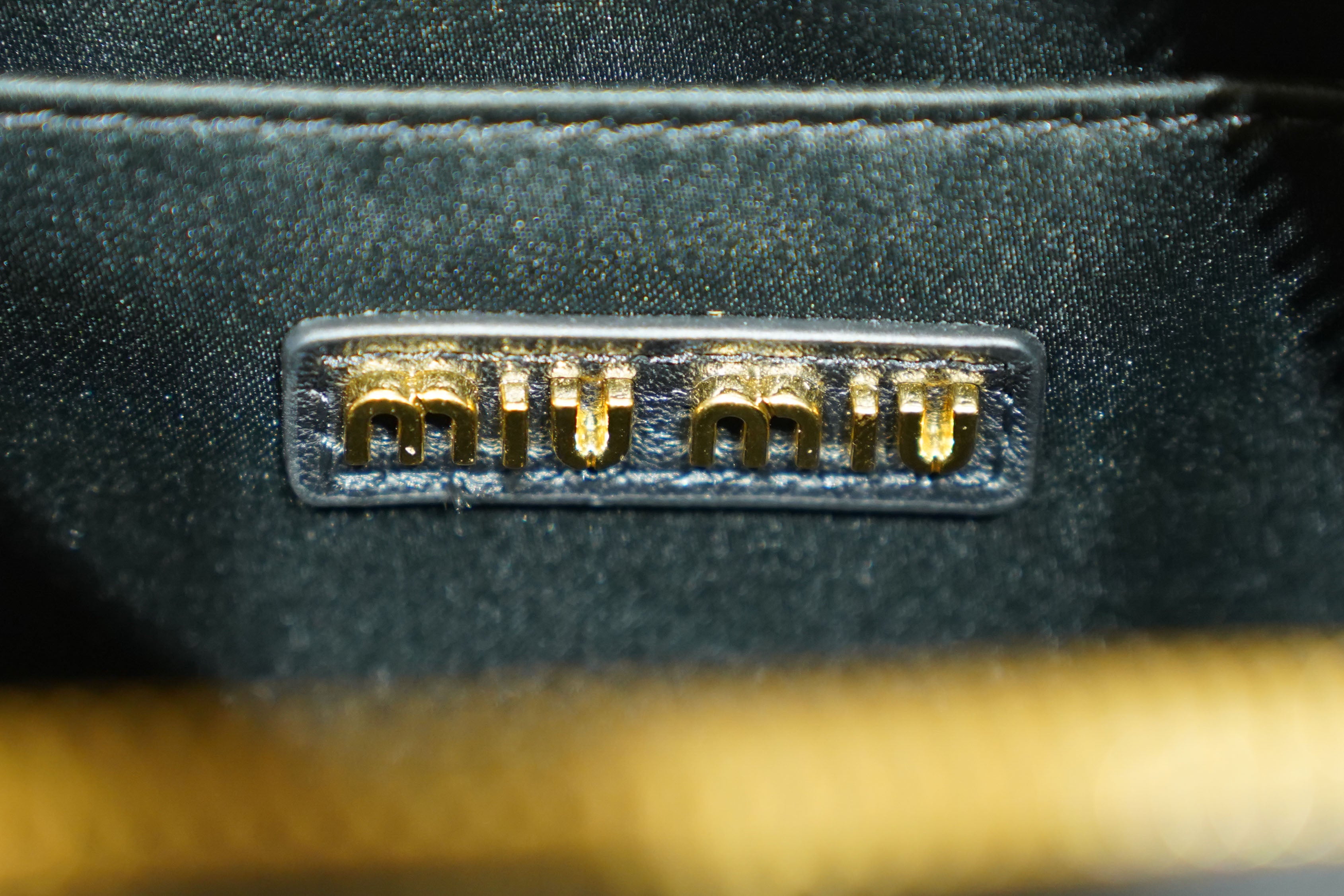 Miu Miu | Arcadie – Matelassé – Black – Gold Hardware