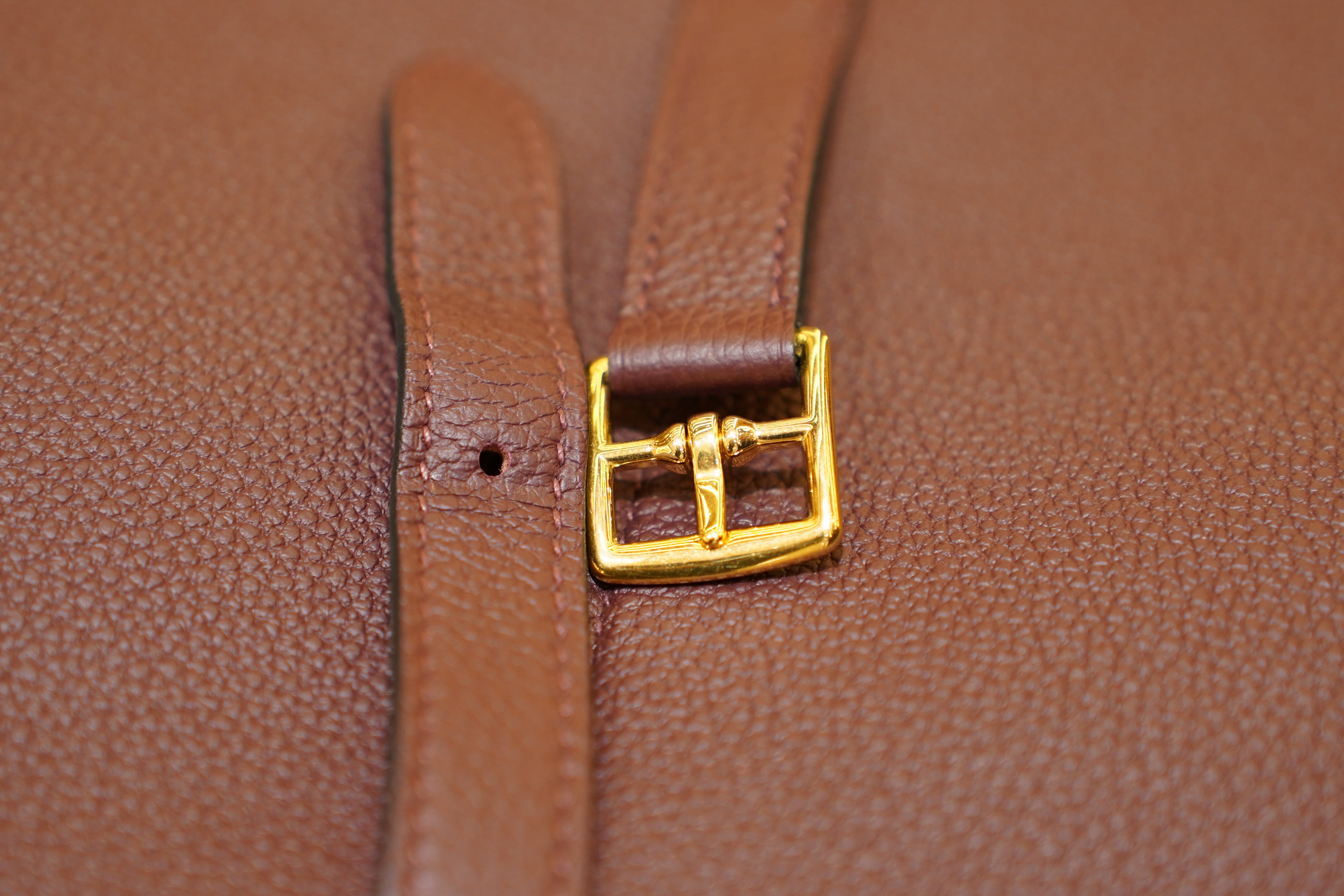 Hermes | Halzan 25 – Leather – Burgundy – Gold Hardware