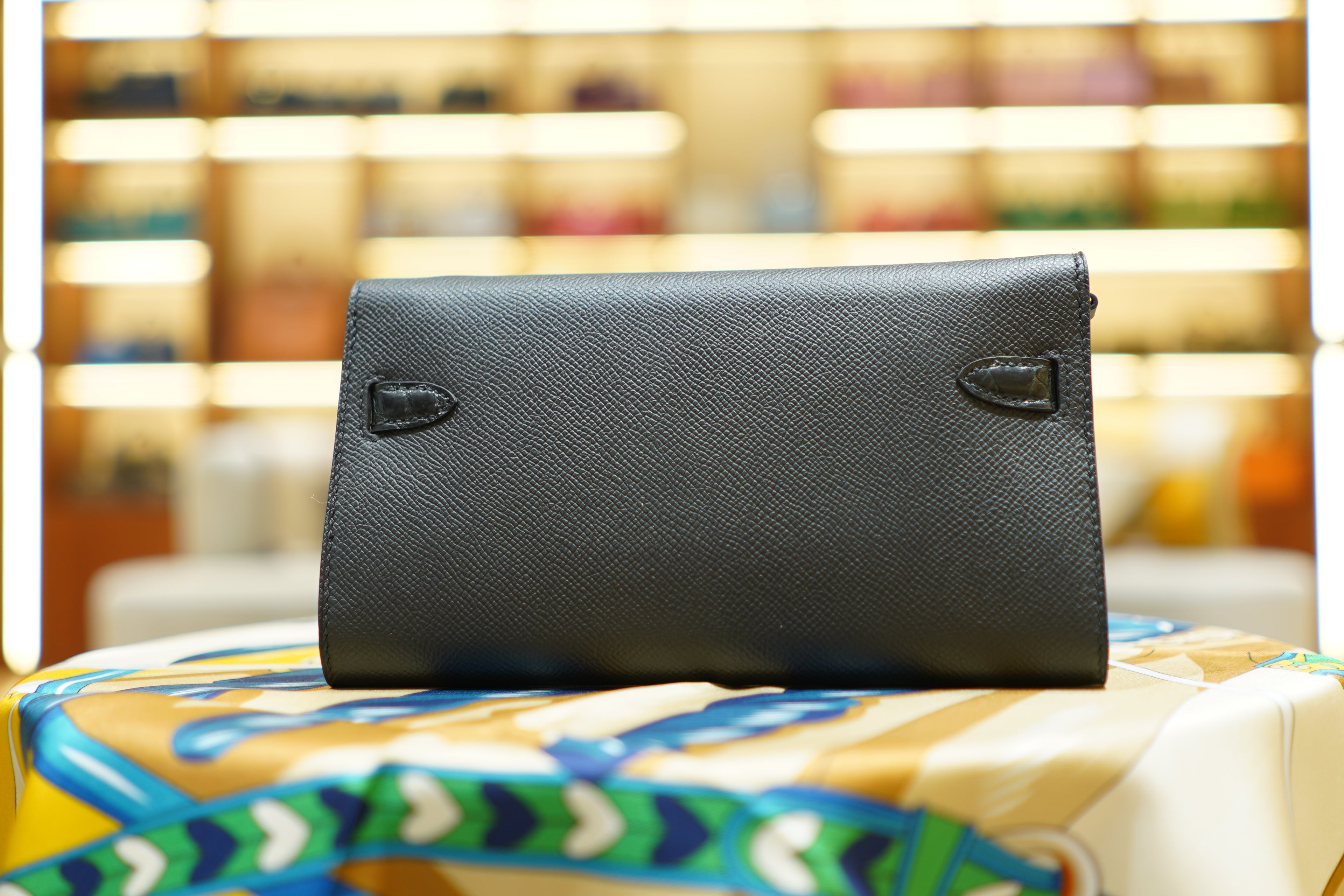 Hermes | Kelly To Go Wallet – Epsom – Black – Gold Hardware