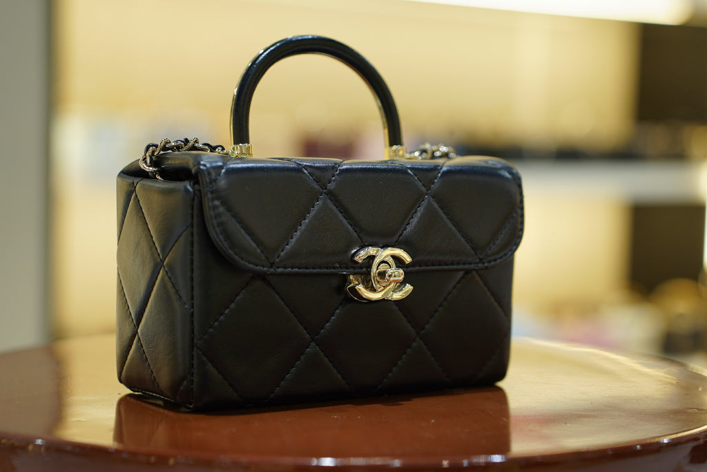 Chanel | Box Bag – Small – Lambskin – Black – Gold Hardware