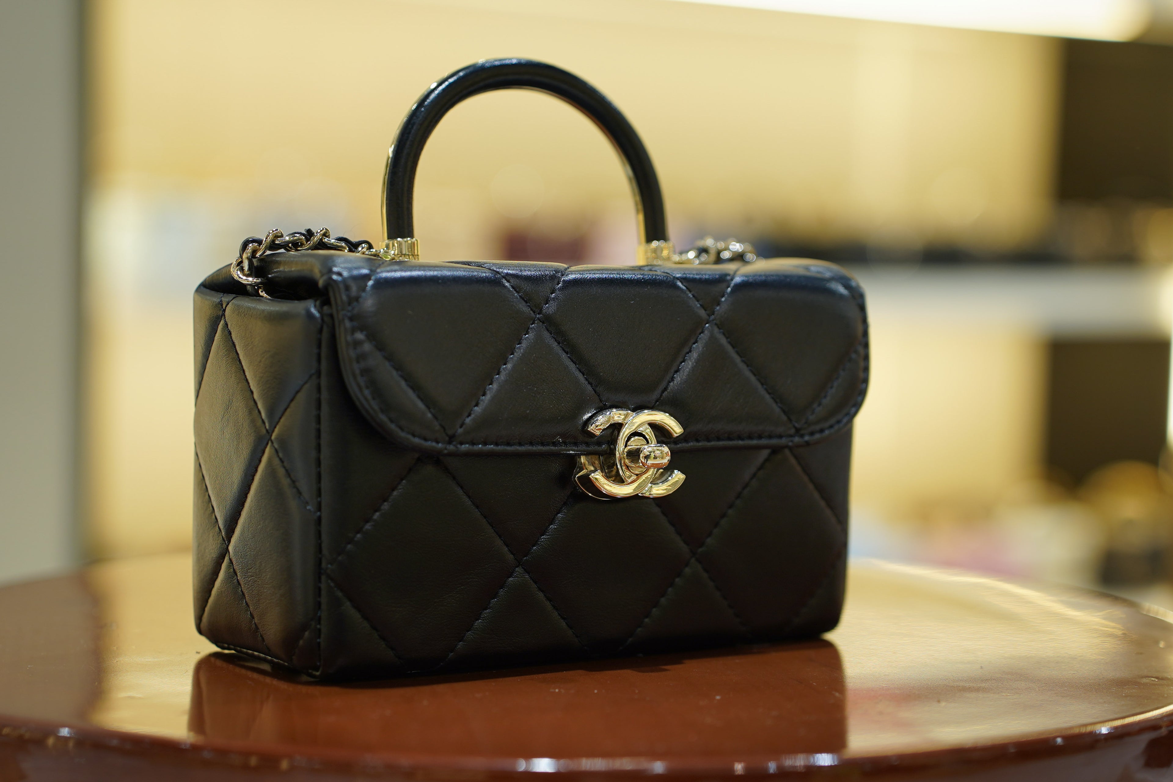 Chanel | Box Bag – Small – Lambskin – Black – Gold Hardware