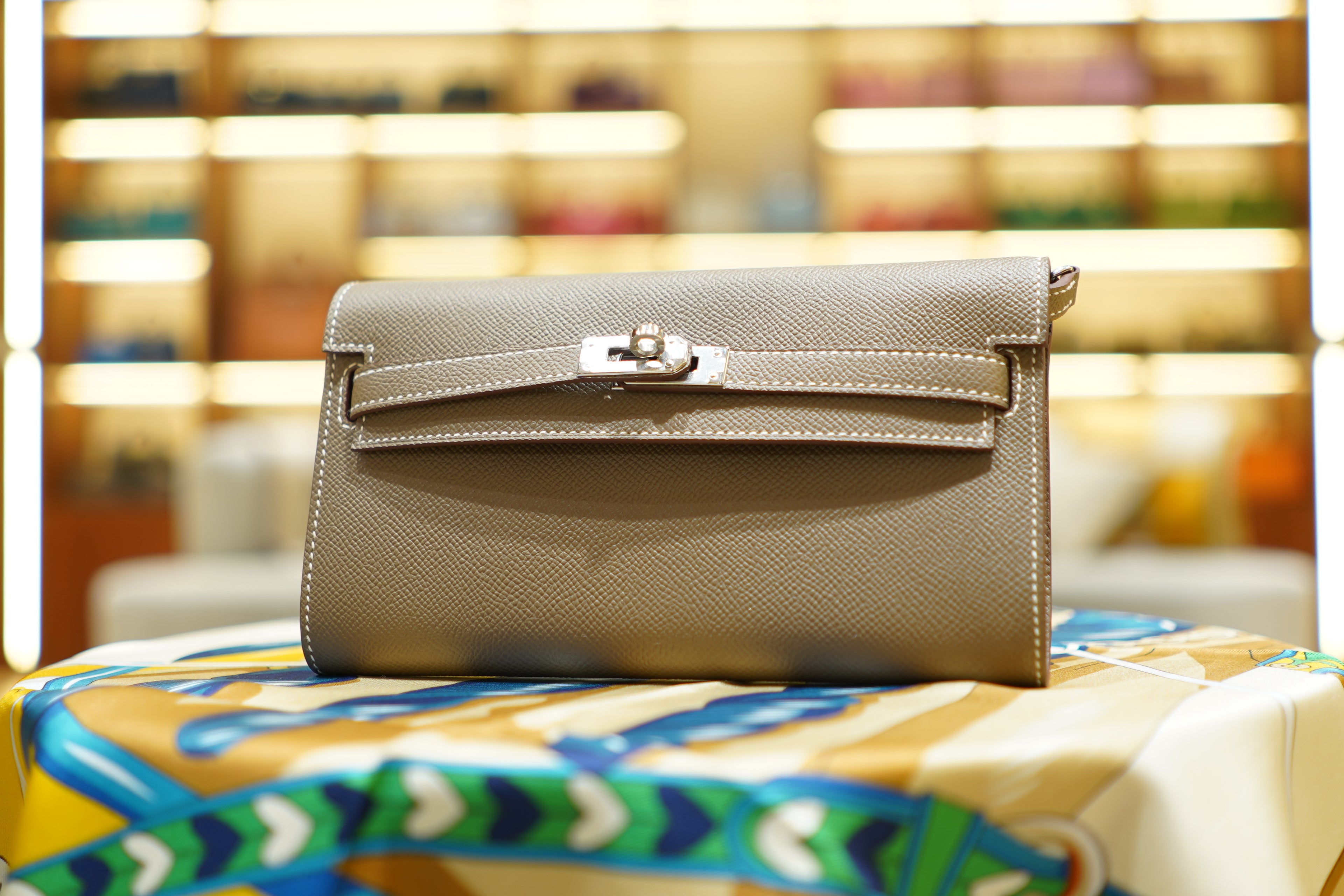 Hermes | Kelly To Go Wallet – Epsom – Beige – Silver Hardware