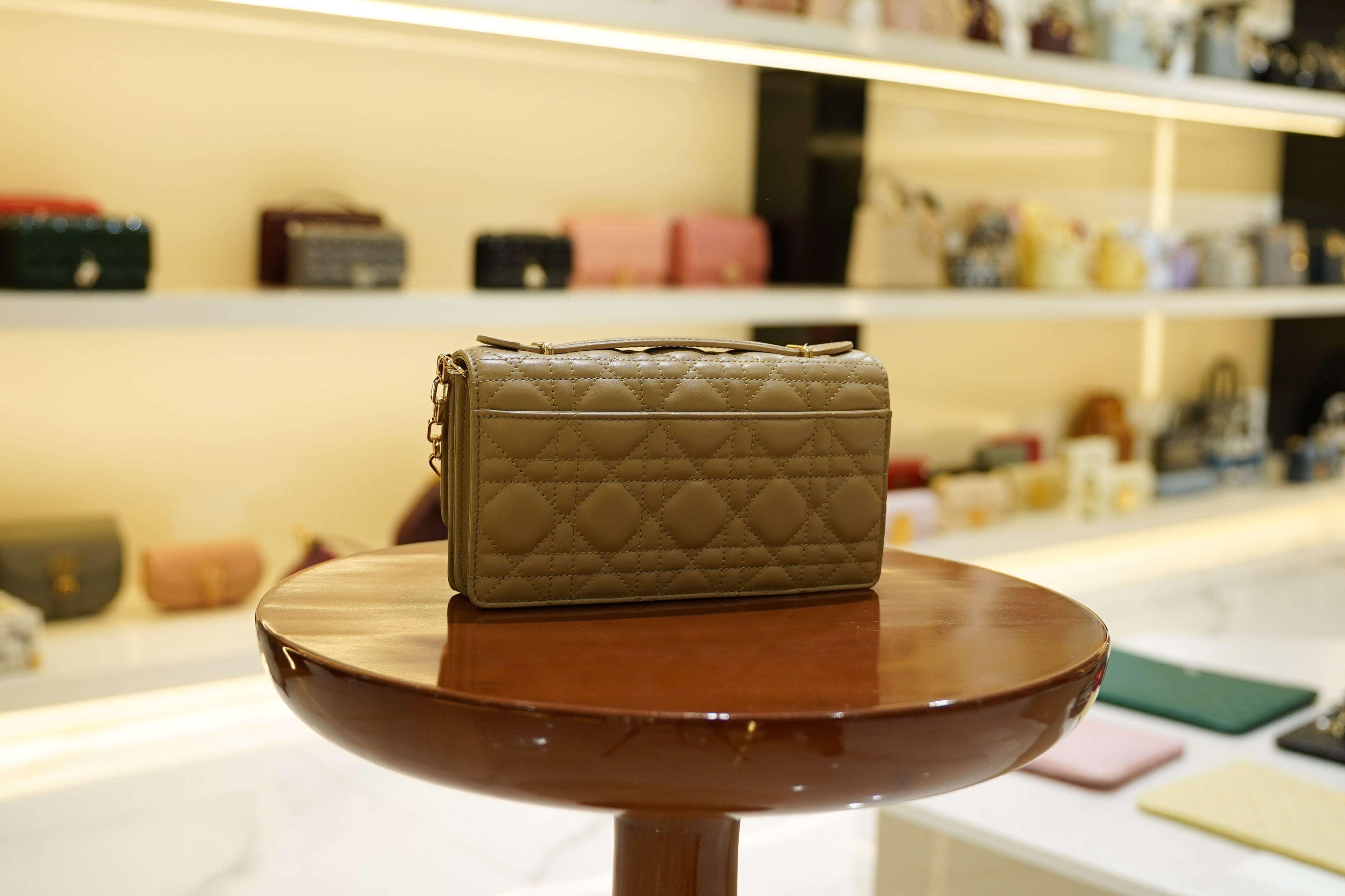 Dior | My Dior Mini Bag – Lambskin – Khaki – Gold Hardware