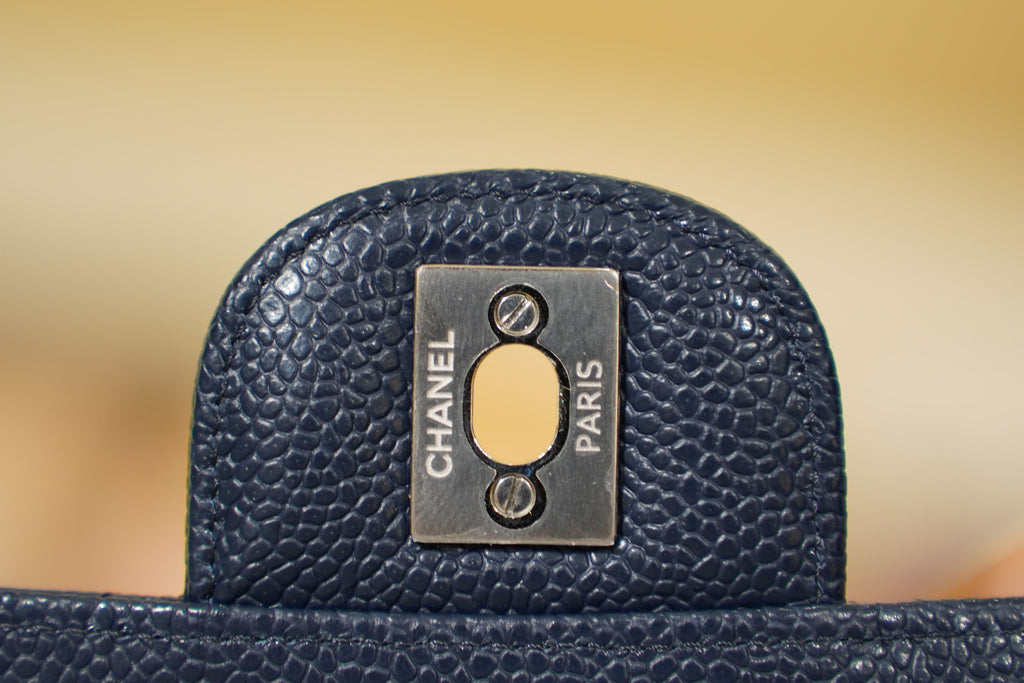 Chanel | Square Mini Flap Bag – Leather – Navy – Gold Hardware