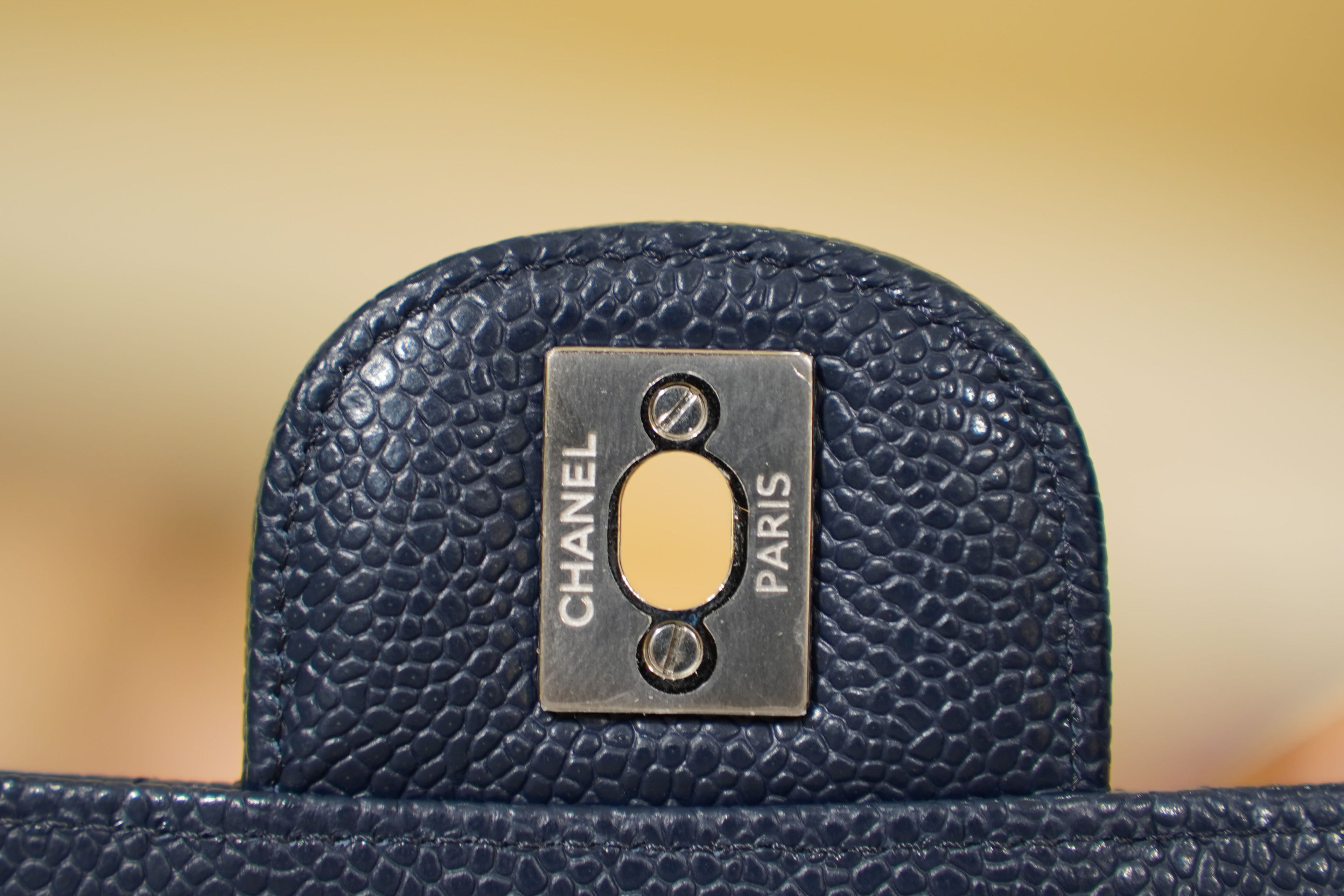 Chanel | Square Mini Flap Bag – Leather – Navy – Gold Hardware