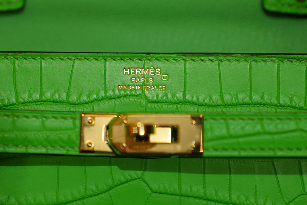 Hermes | Kelly To Go Wallet – Crocodile – Green – Gold Hardware