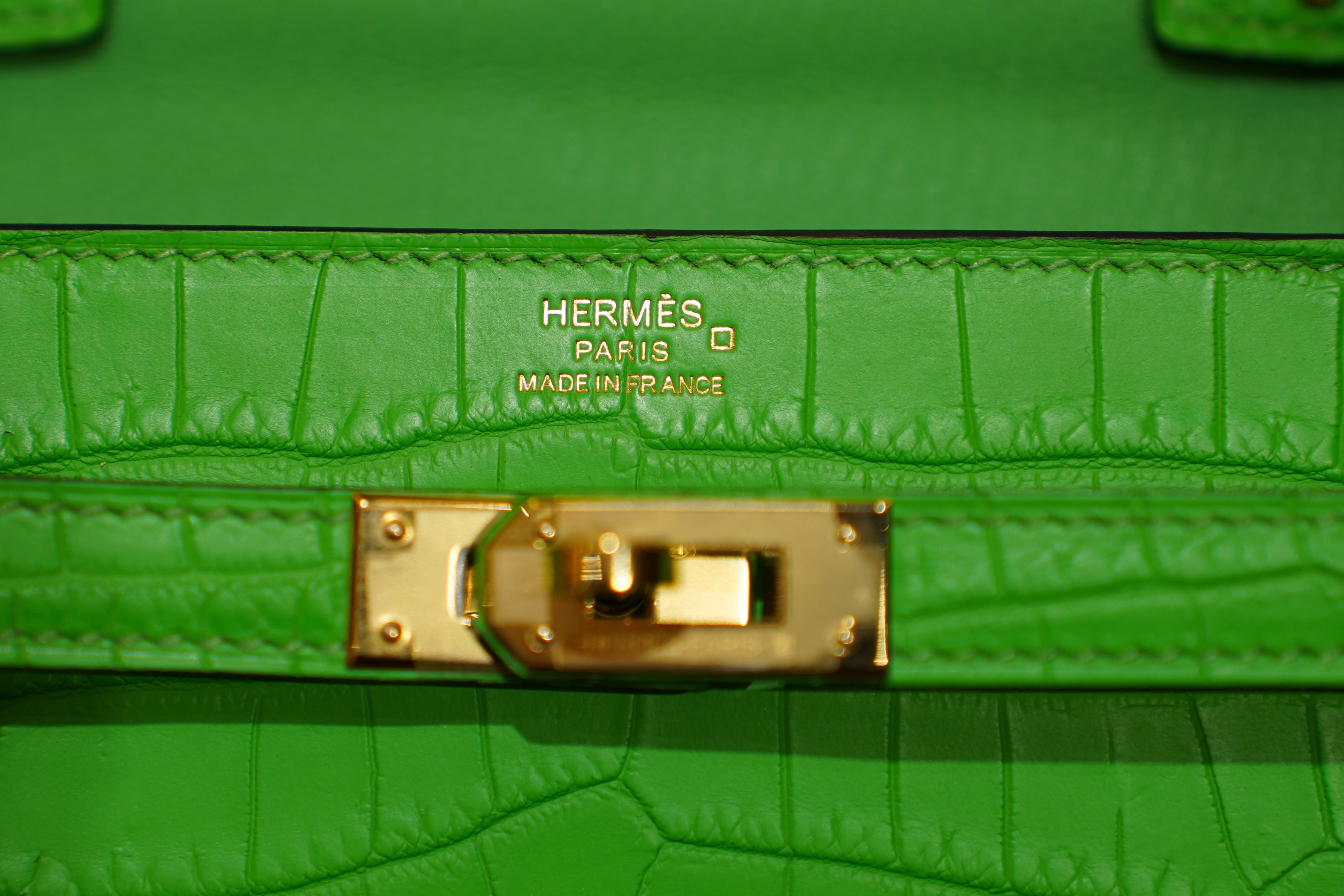 Hermes | Kelly To Go Wallet – Crocodile – Green – Gold Hardware