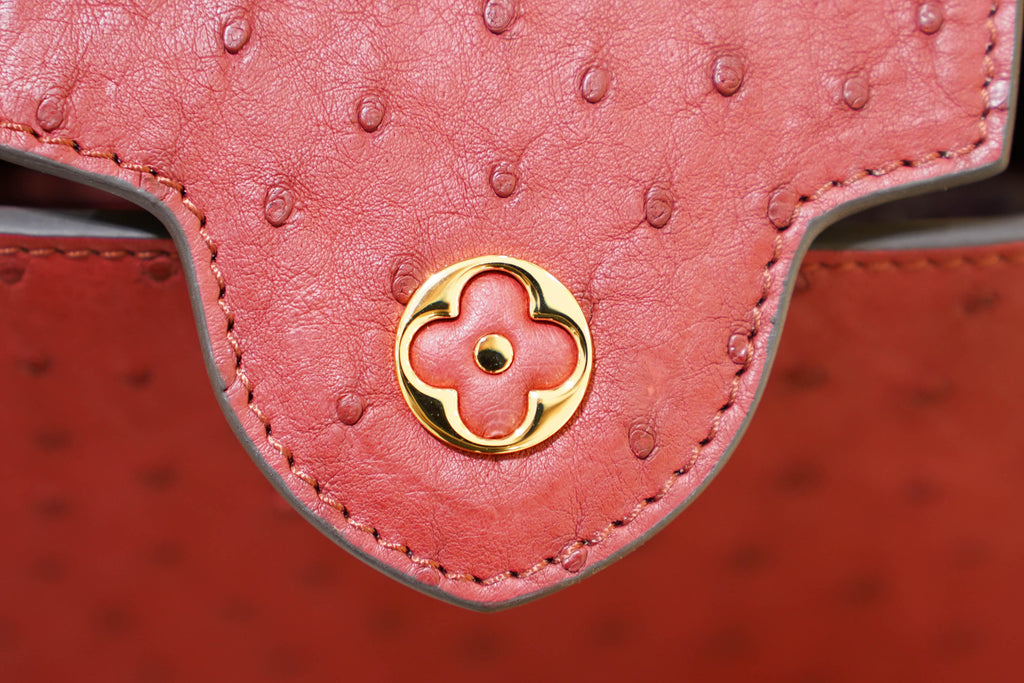 Louis Vuitton | Capucines Medium – Ostrich Leather – Red – Gold Hardware