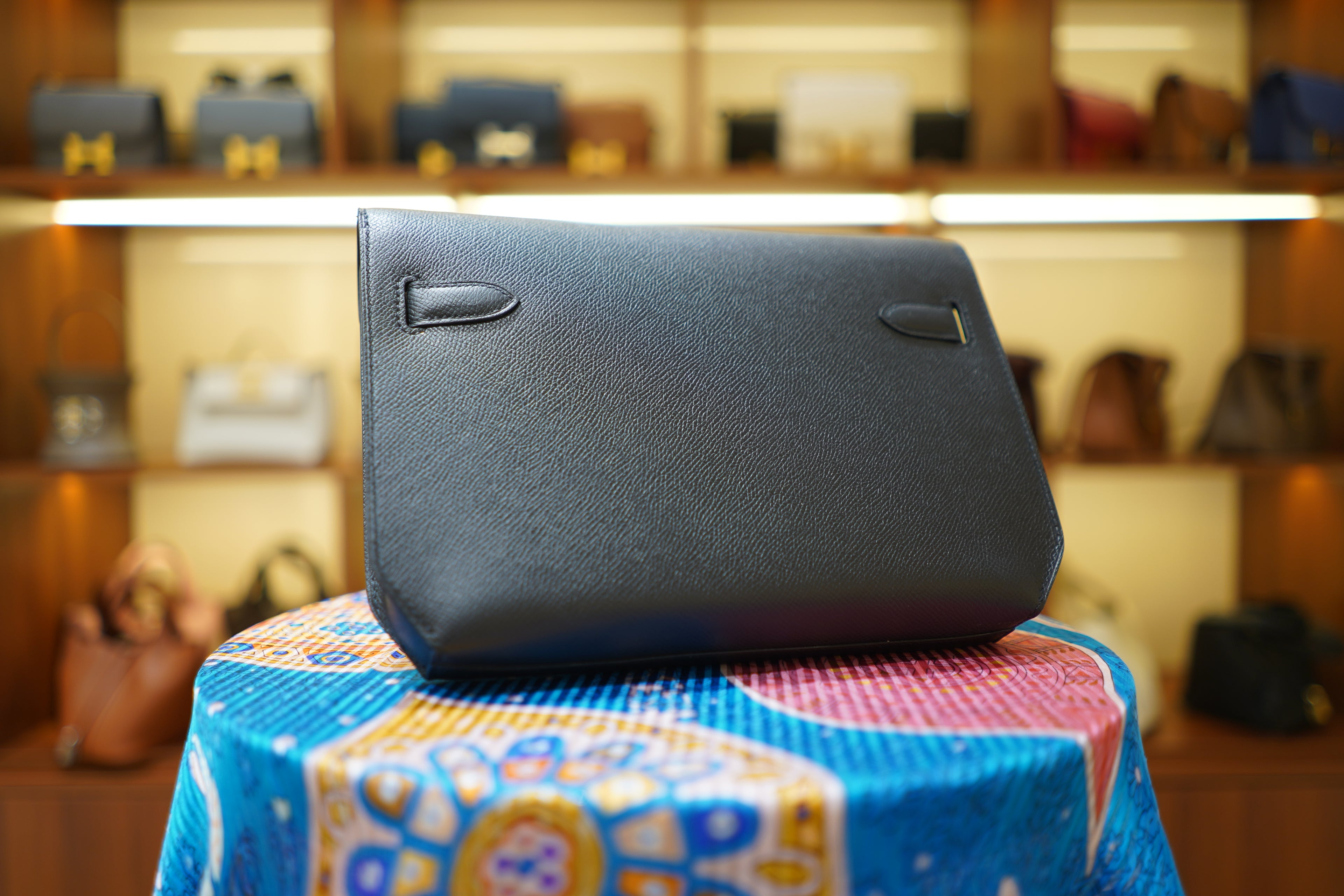 Hermes | Kelly Depeches 25 – Epsom – Black – Gold Hardware