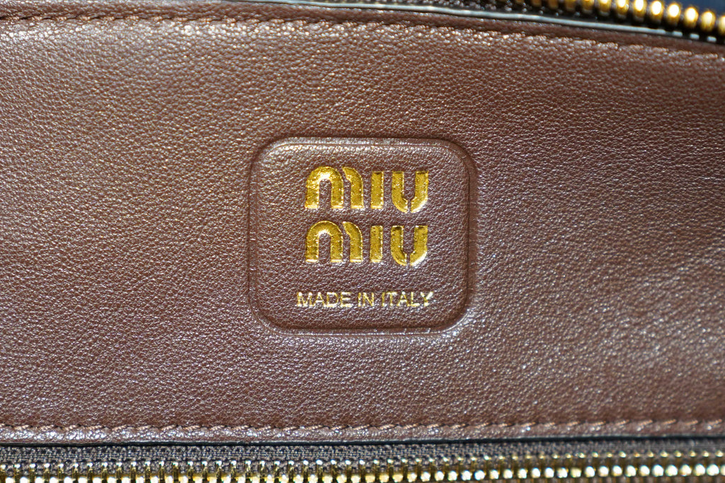 Miu Miu | Bowler Bag (Large) – Leather – Brown – Gold Hardware