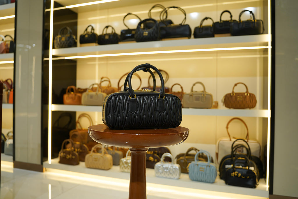 Miu Miu | Arcadie (Large) – Matelassé – Black – Gold Hardware