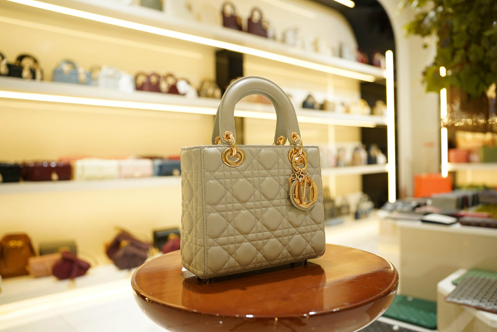 Dior | Lady Dior – Lambskin – Gray – Gold Hardware