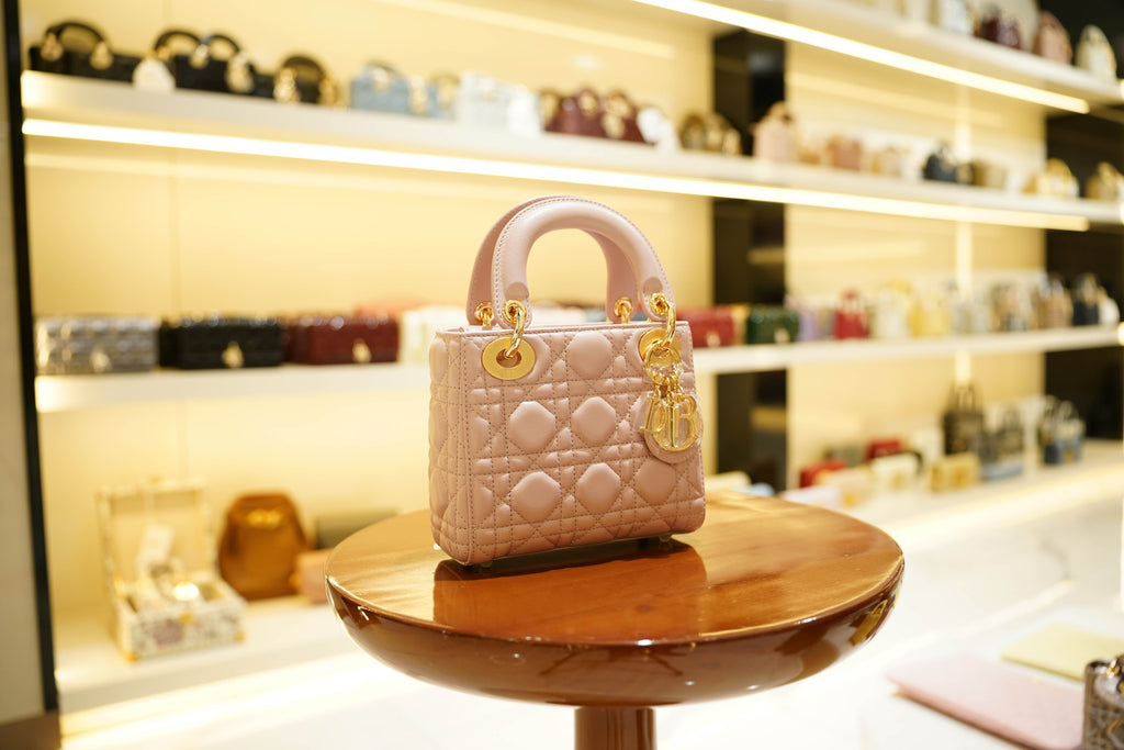 Dior | Lady Dior (Small) – Lambskin – Rose Poudre – Gold Hardware