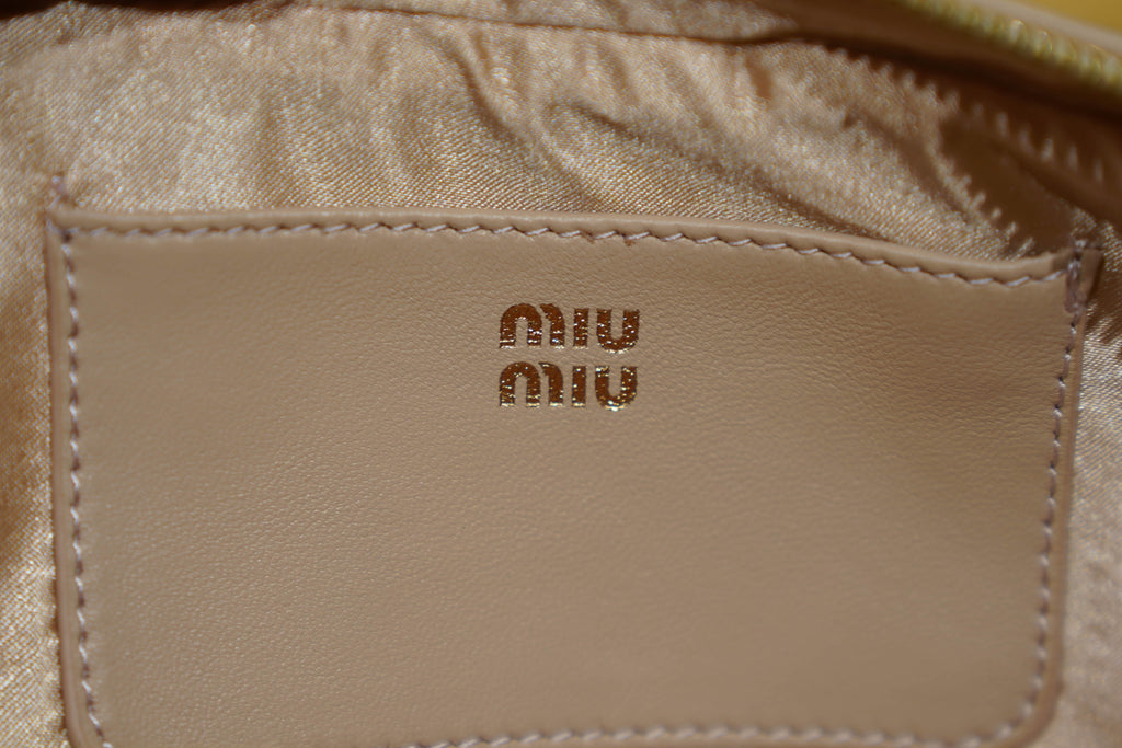 Miu Miu | Arcadie (Mini) – Matelassé – Blush – Gold Hardware