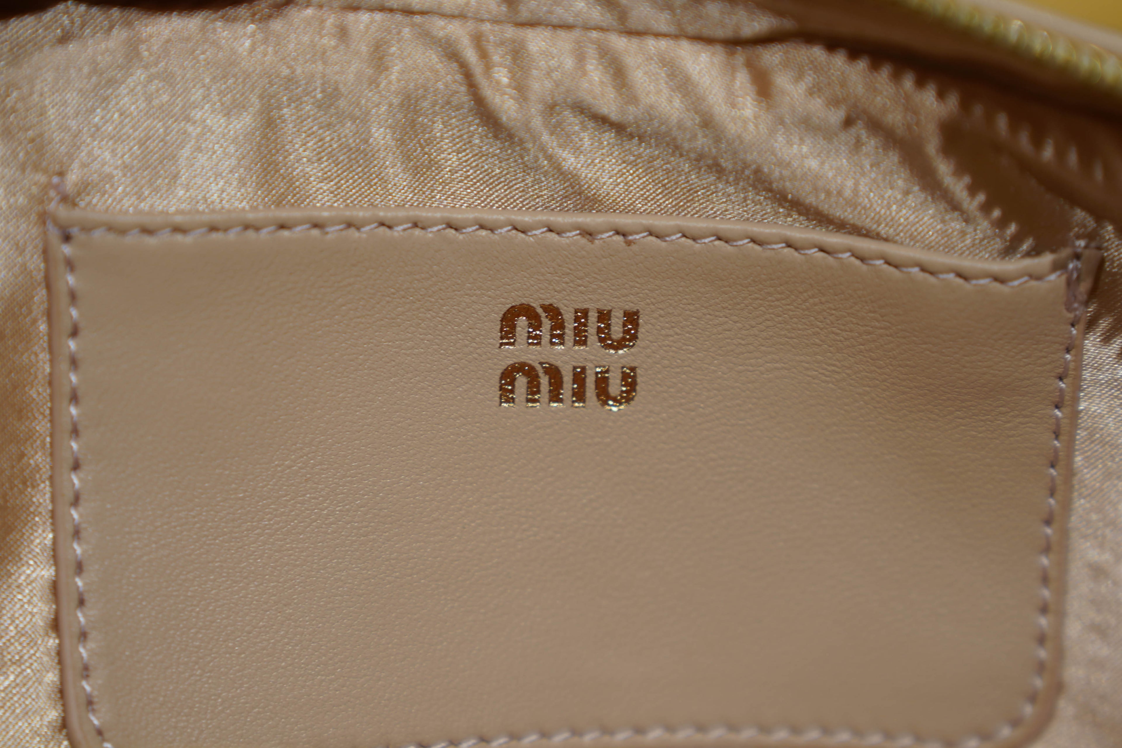 Miu Miu | Arcadie (Mini) – Matelassé – Blush – Gold Hardware