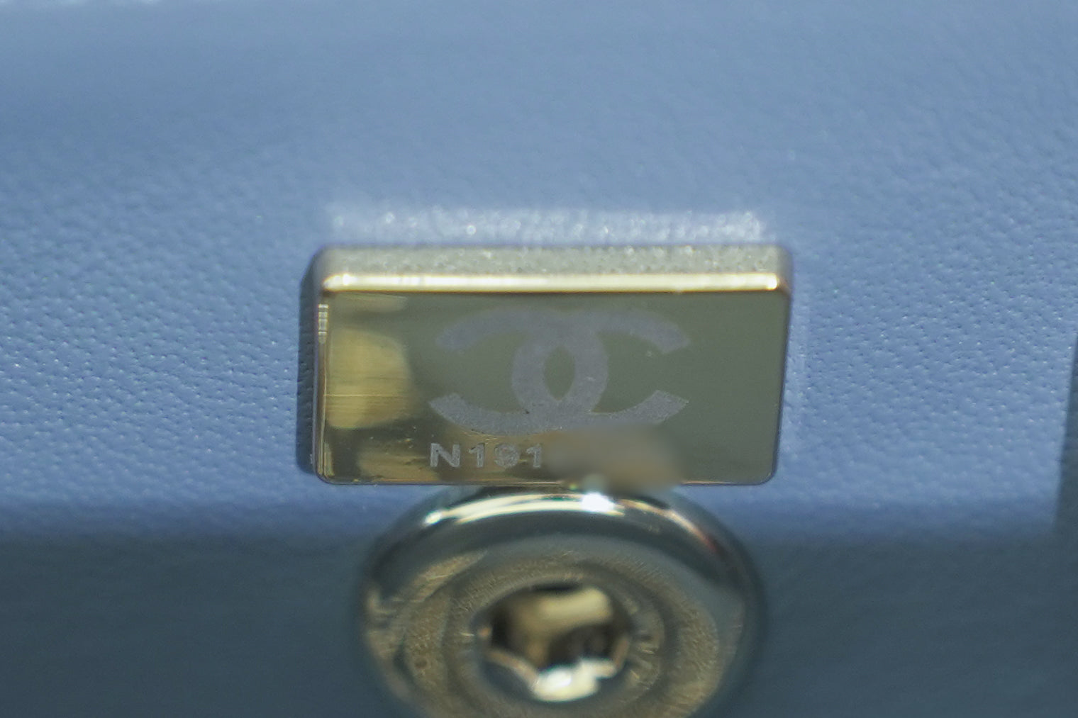 Chanel | Box Bag – Medium – Lambskin – Blue – Gold Hardware