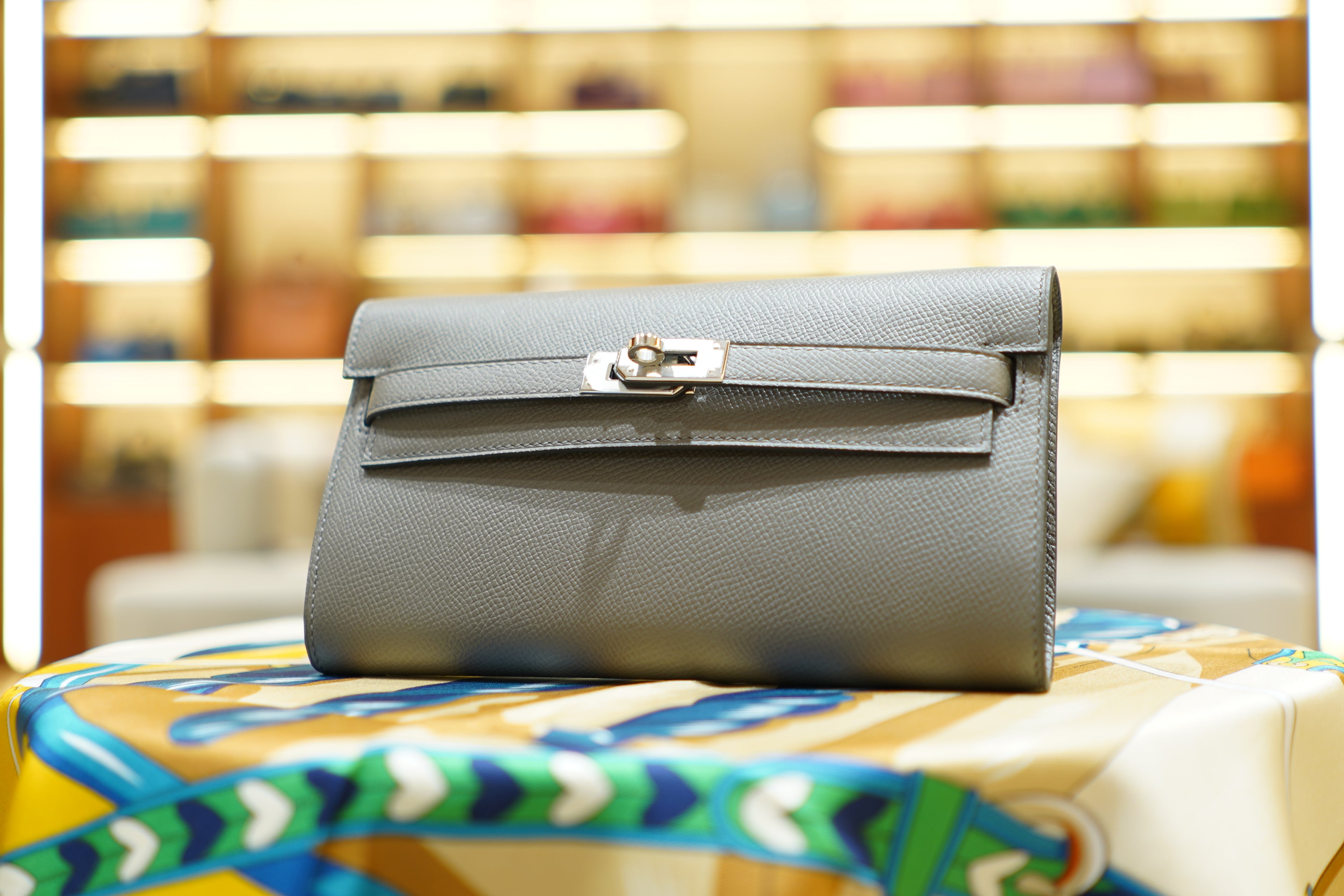 Hermes | Kelly – 28 – Epsom – Grey – Silver Hardware