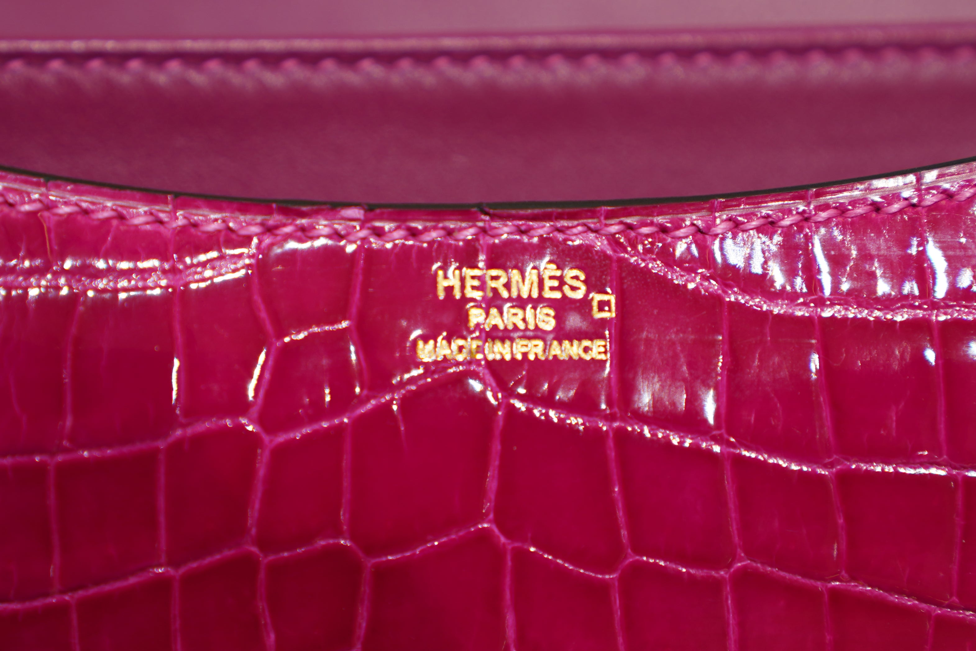 Hermes | Constance – Crocodile Leather – Pink – Gold Hardware
