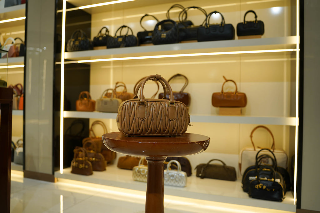 Miu Miu | Arcadie (Medium) – Matelassé – Beige – Gold Hardware