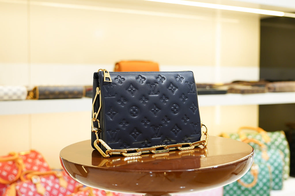 Louis Vuitton | Coussin-Small – Leather – Navy – Gold Hardware