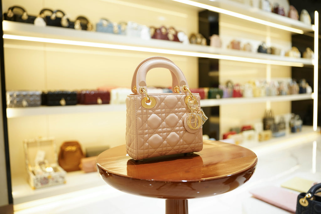 Dior | Lady Dior (Small) – Lambskin – Rose Poudre – Gold Hardware