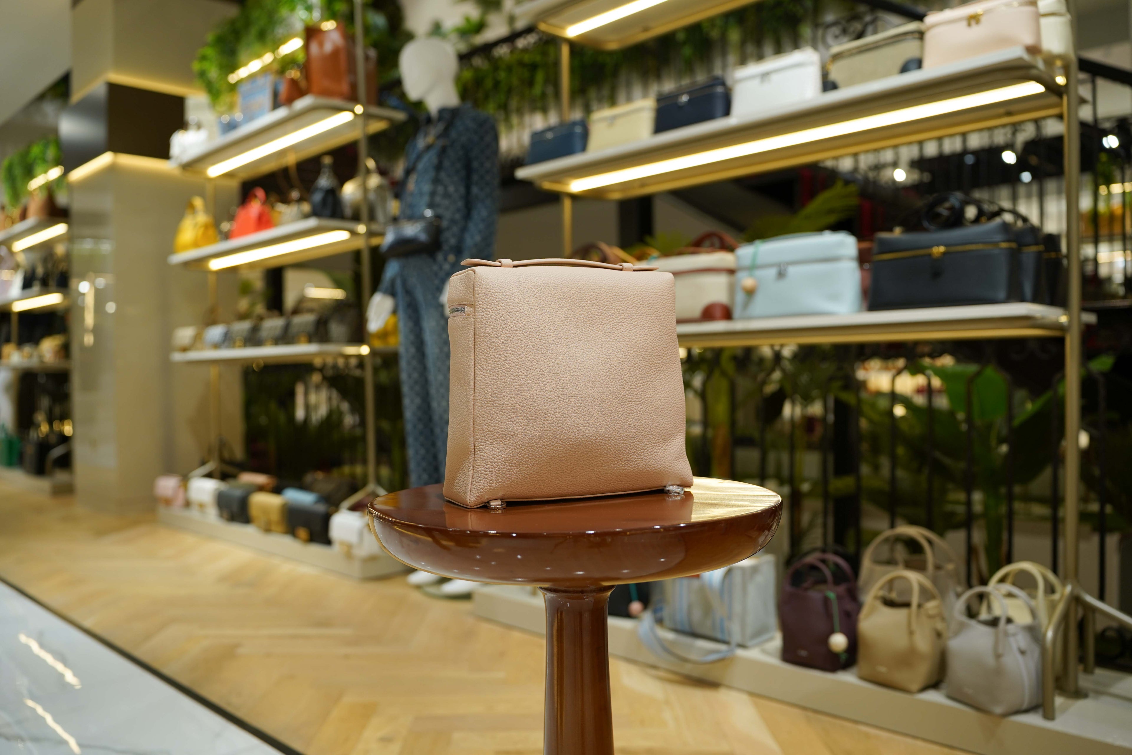 Loro Piana | Extra-Pocket-Backpack – Leather – Beige – Silver Hardware