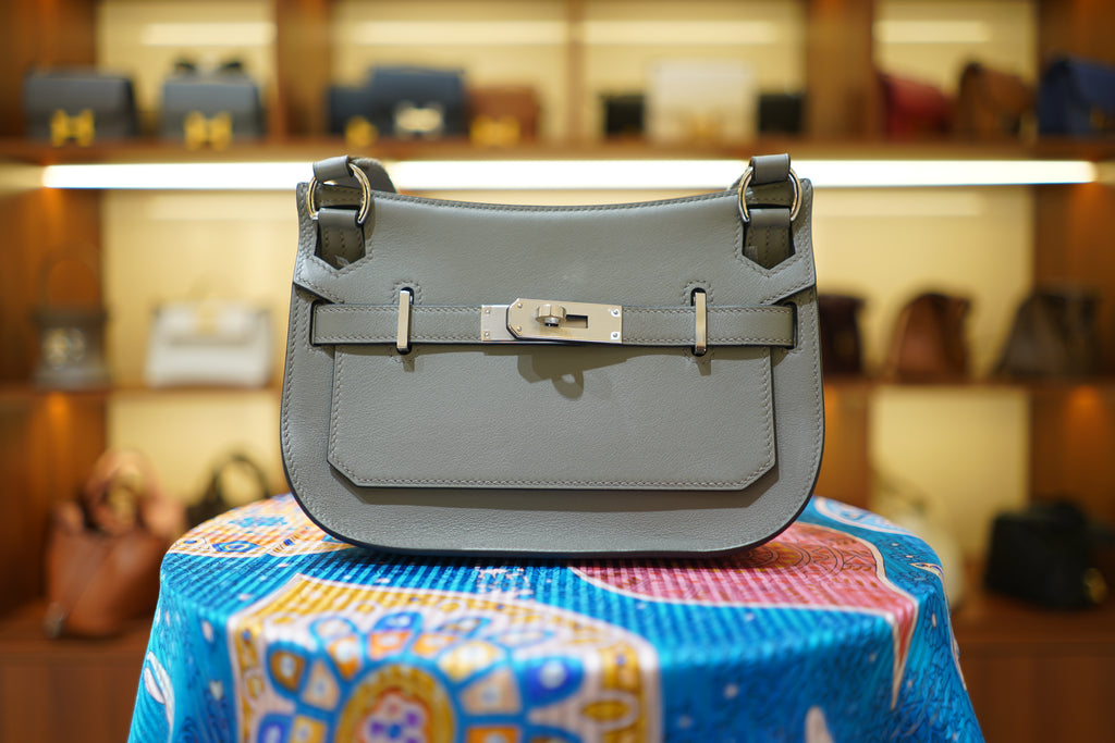 Hermes | Jypsiere – Leather – Grey – Silver Hardware