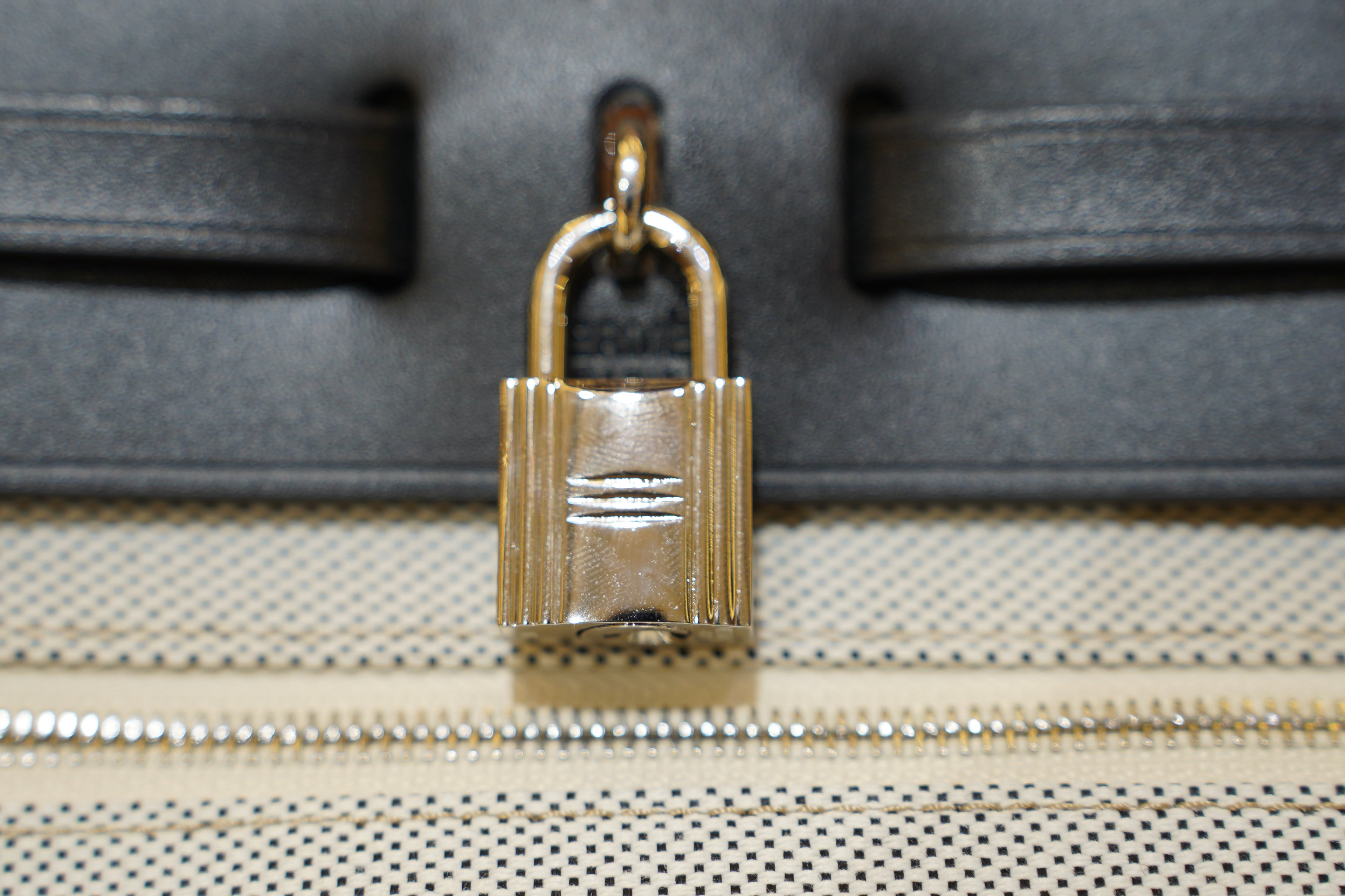 Hermes | Herbag Medium – Canvas – White – Silver Hardware