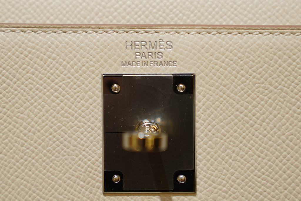 Hermes | Kelly 25 – Togo – Craie – Palladium Hardware