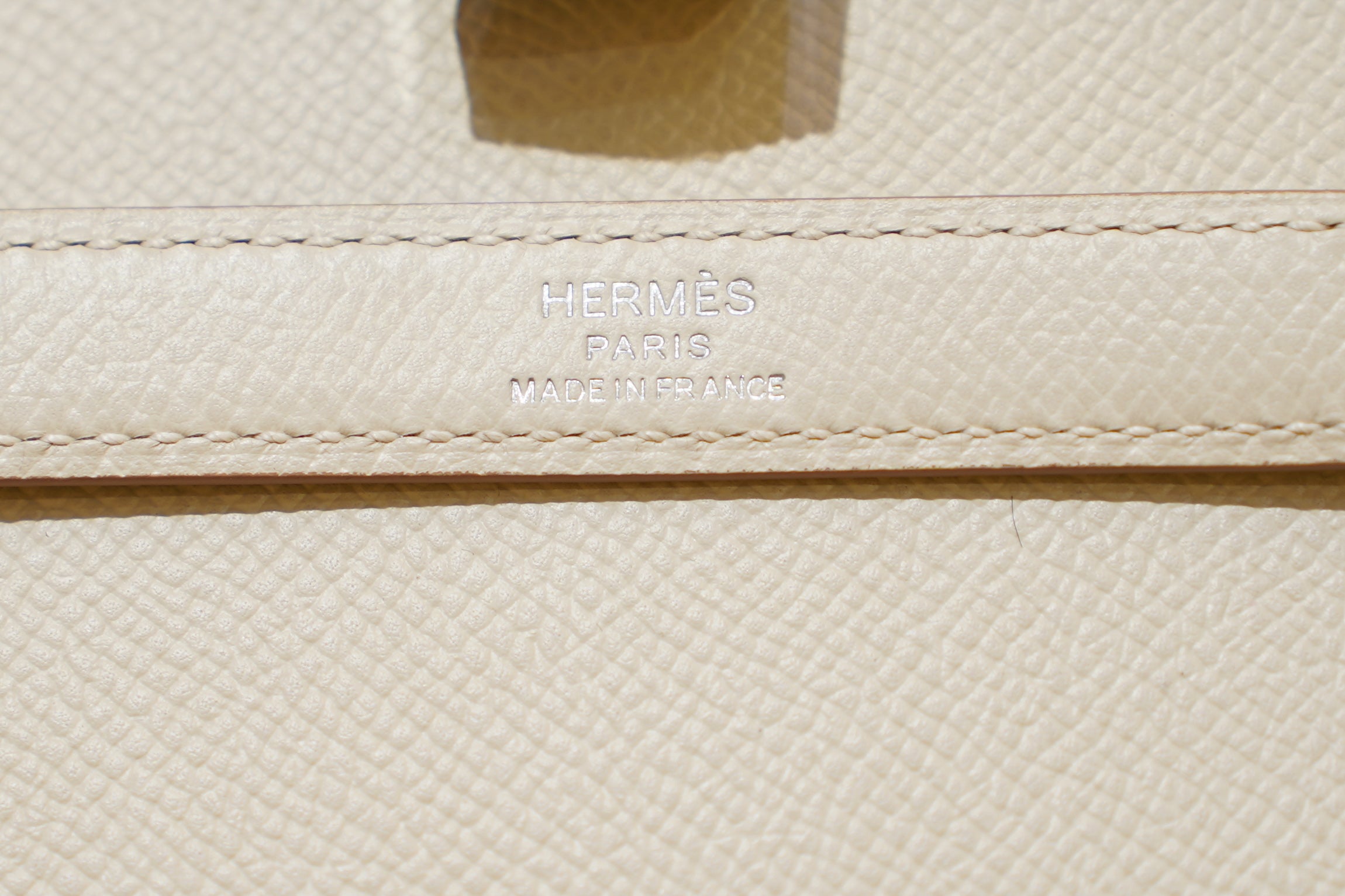 Hermes | Kelly 25 – Togo – Craie – Palladium Hardware