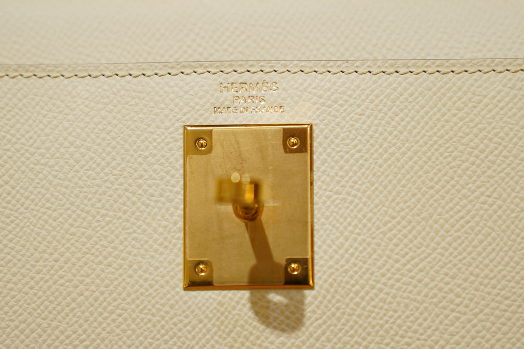 Hermes | Kelly 28 – Togo – Craie – Gold Hardware