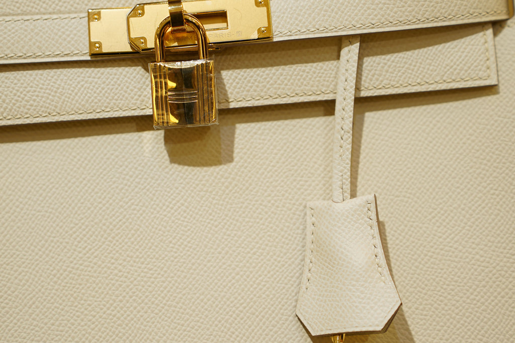 Hermes | Kelly 28 – Togo – Craie – Gold Hardware
