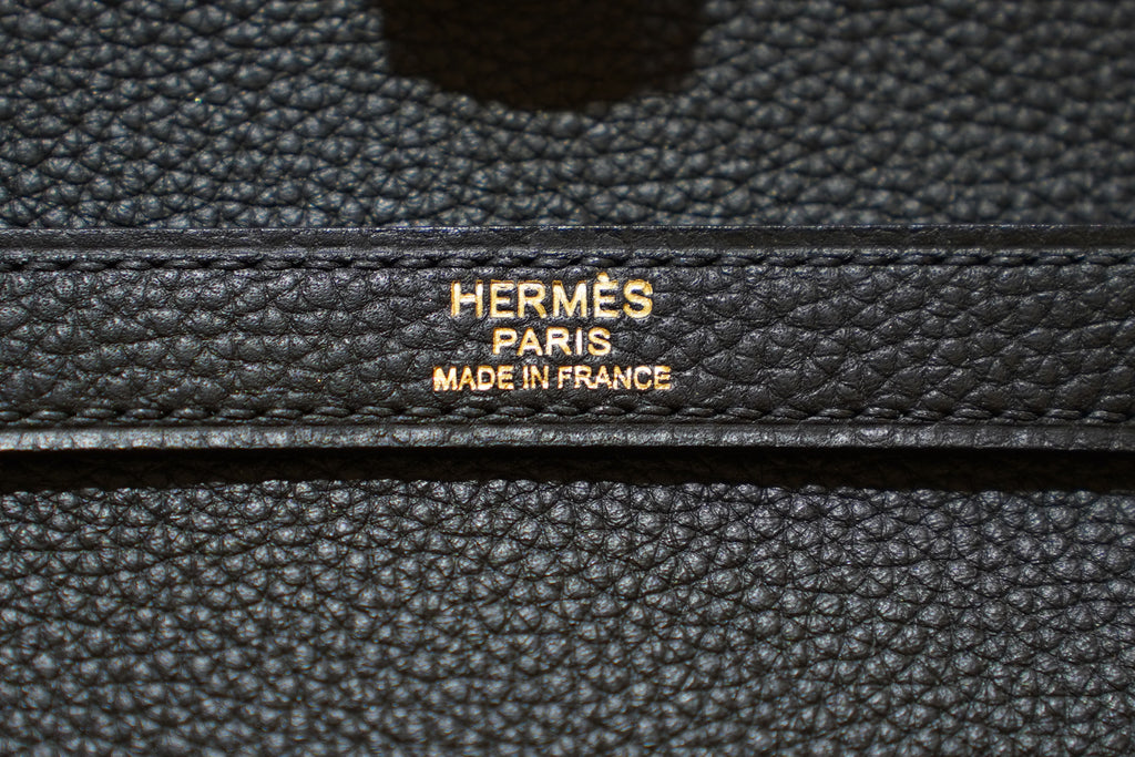 Hermes | Kelly 28 – Того – Черный – Золотая фурнитура