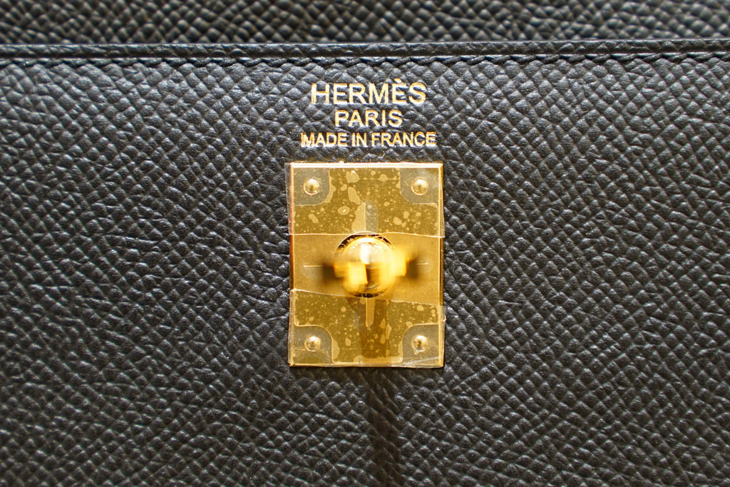 Hermes | Kelly 25 – Sellier – Черный – Золотая фурнитура
